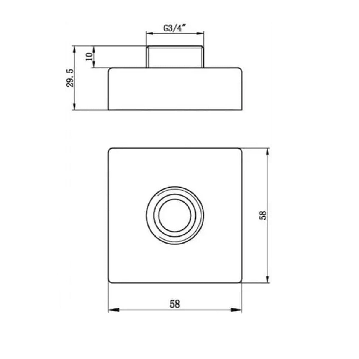 Square Mounted Easy Fast Fit Fixing Kit For Exposed Thermostatic Shower Mixer Bar Valves Brass