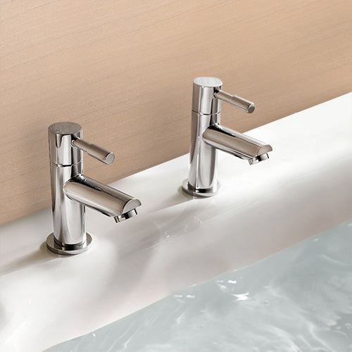 Marc Modern Set of Two Basin Taps & Deck Mounted Bath Filler Tap