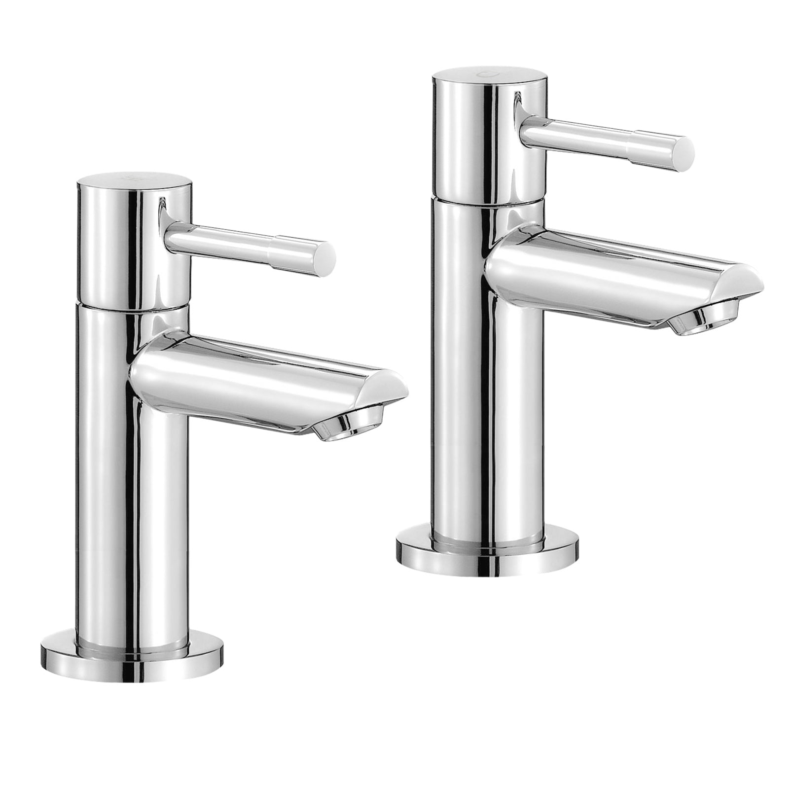 Marc Modern Chrome Deck Mounted Hot & Cold Twin Bath Filler Taps