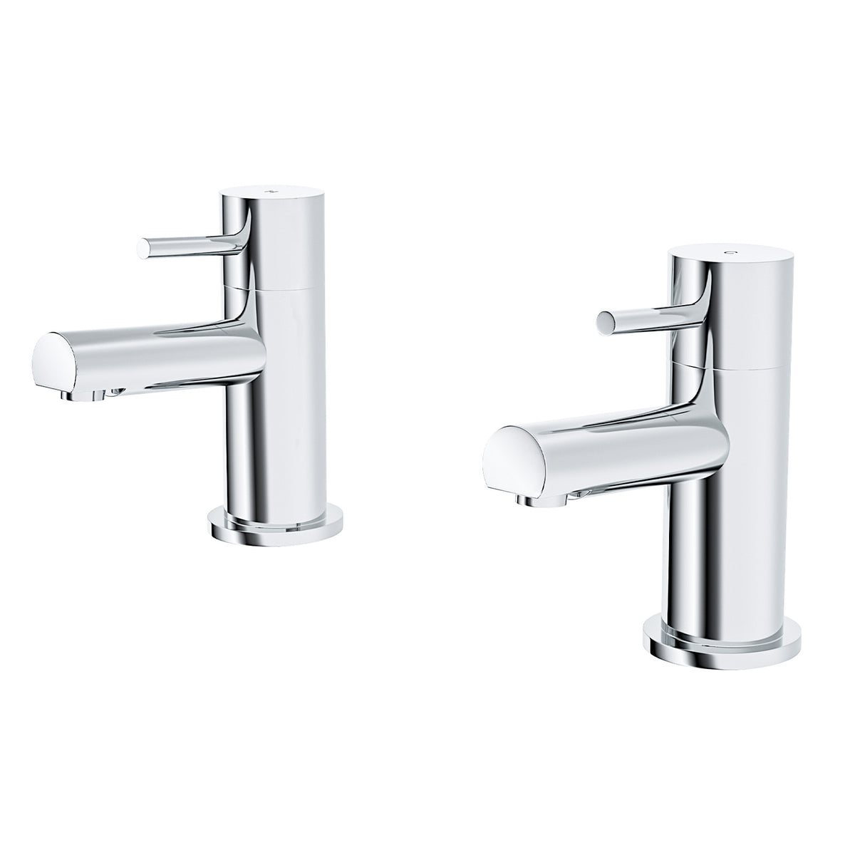 Marc Modern Chrome Deck Mounted Hot & Cold Twin Bath Filler Taps