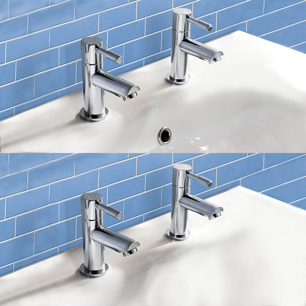 Marc Modern Set Of Twin Basin Taps & Twin Bath Filler Taps