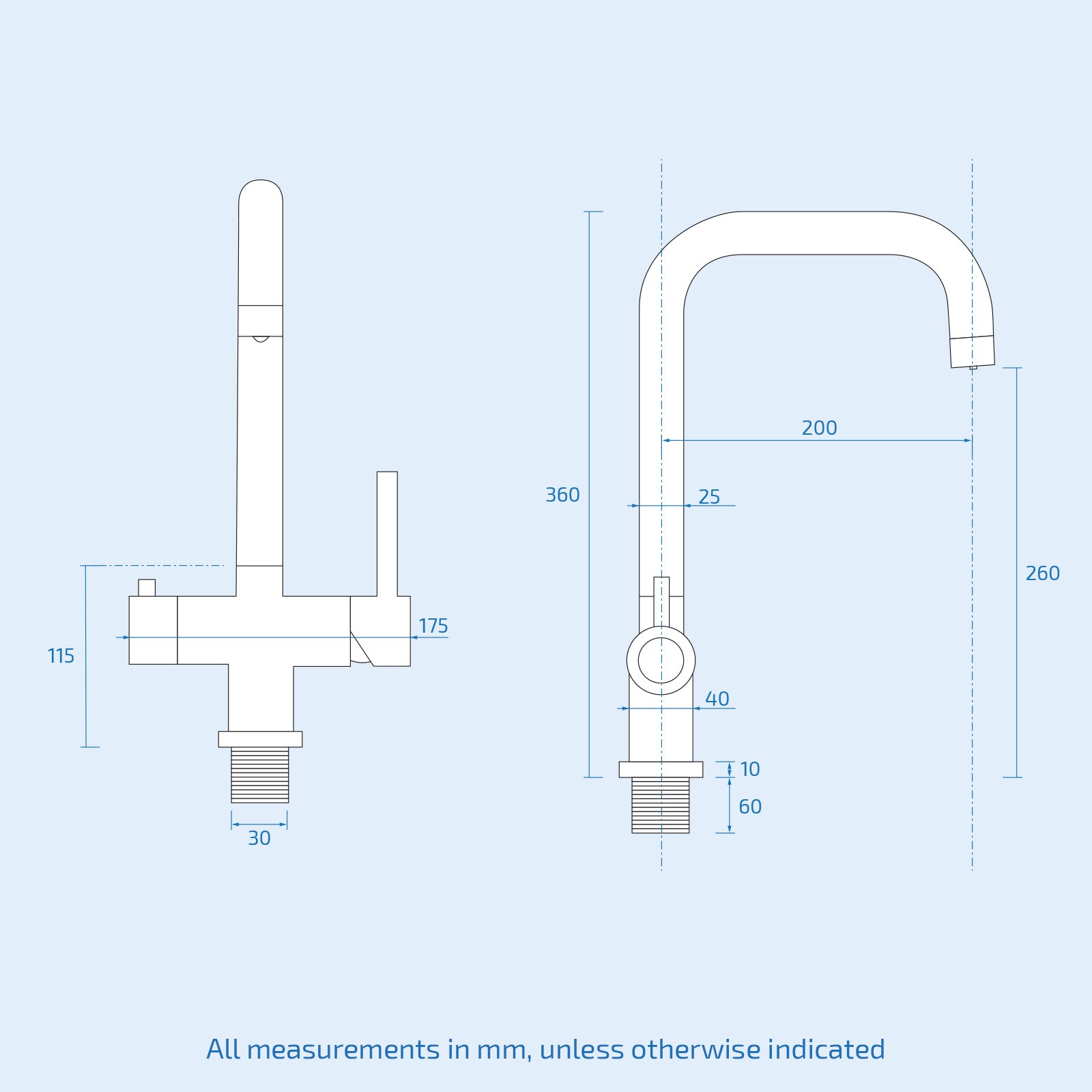 Alexander Instant Boiling Water Kitchen Tap Chrome with heating tank