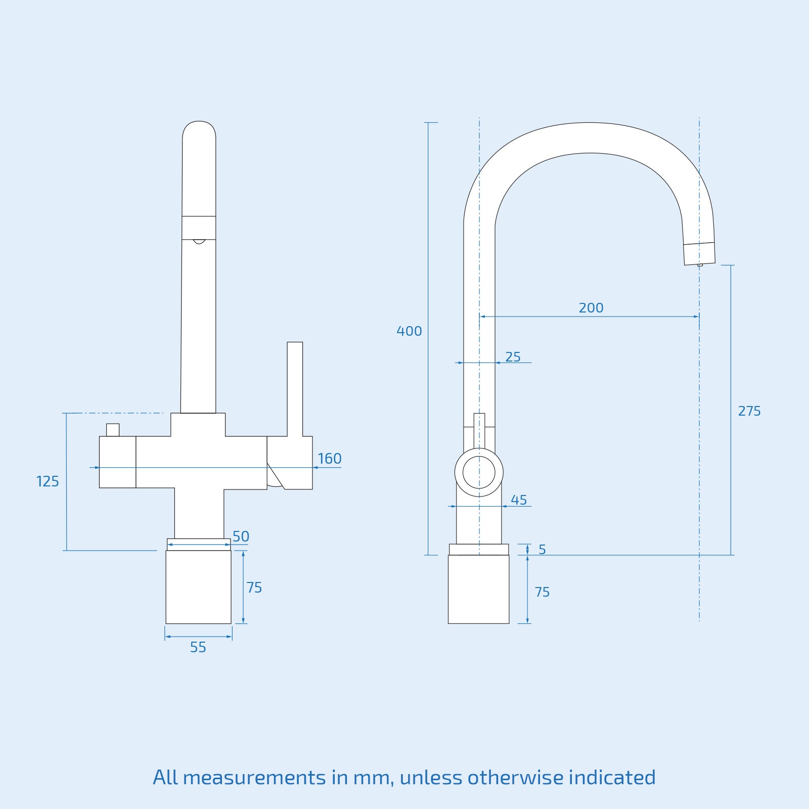 Instant Boiling Water Kitchen Tap Round Chrome, Boiler & Water Filter