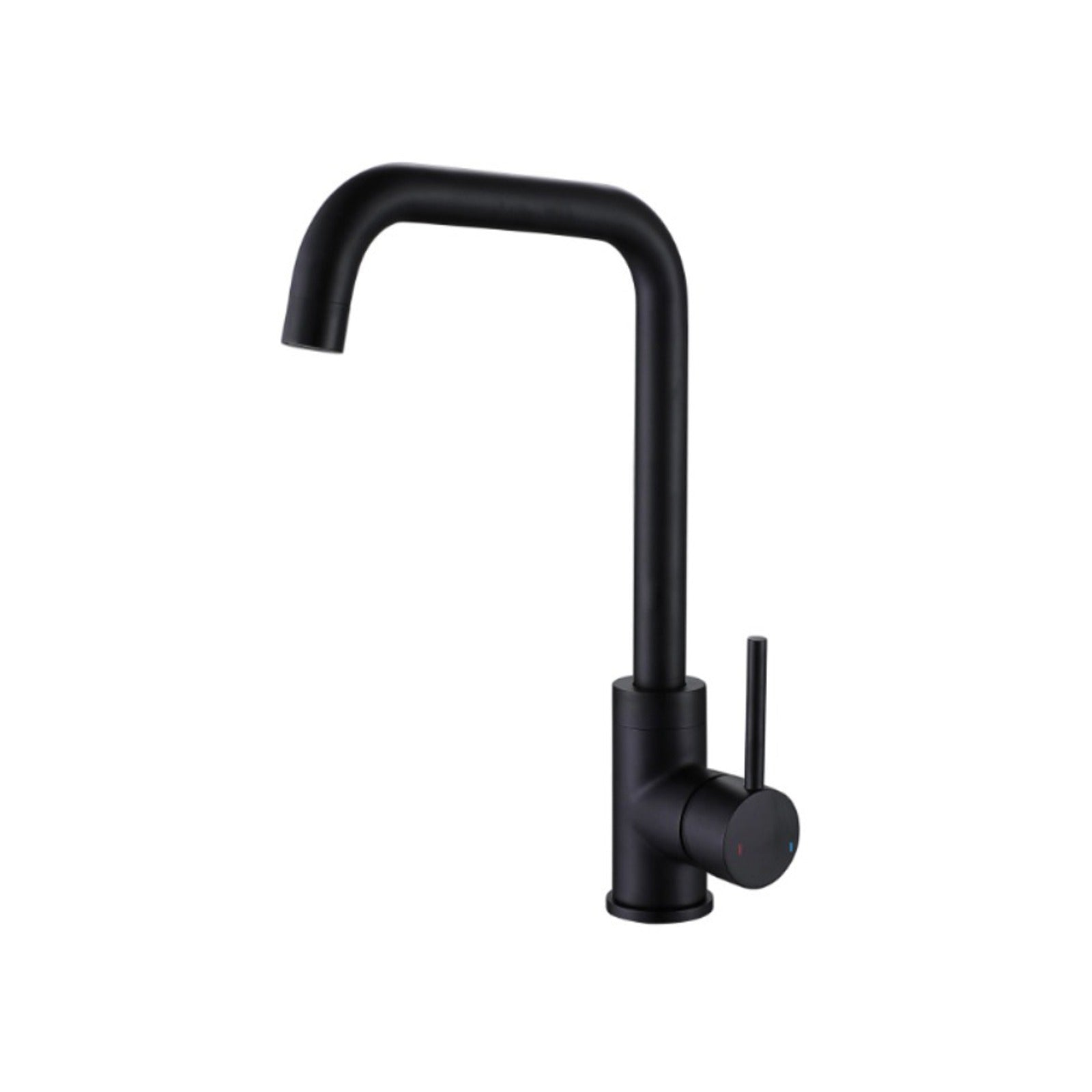 Hexa Single Lever Kitchen Mixer Sink Monobloc Tap Matt Black Round Swivel