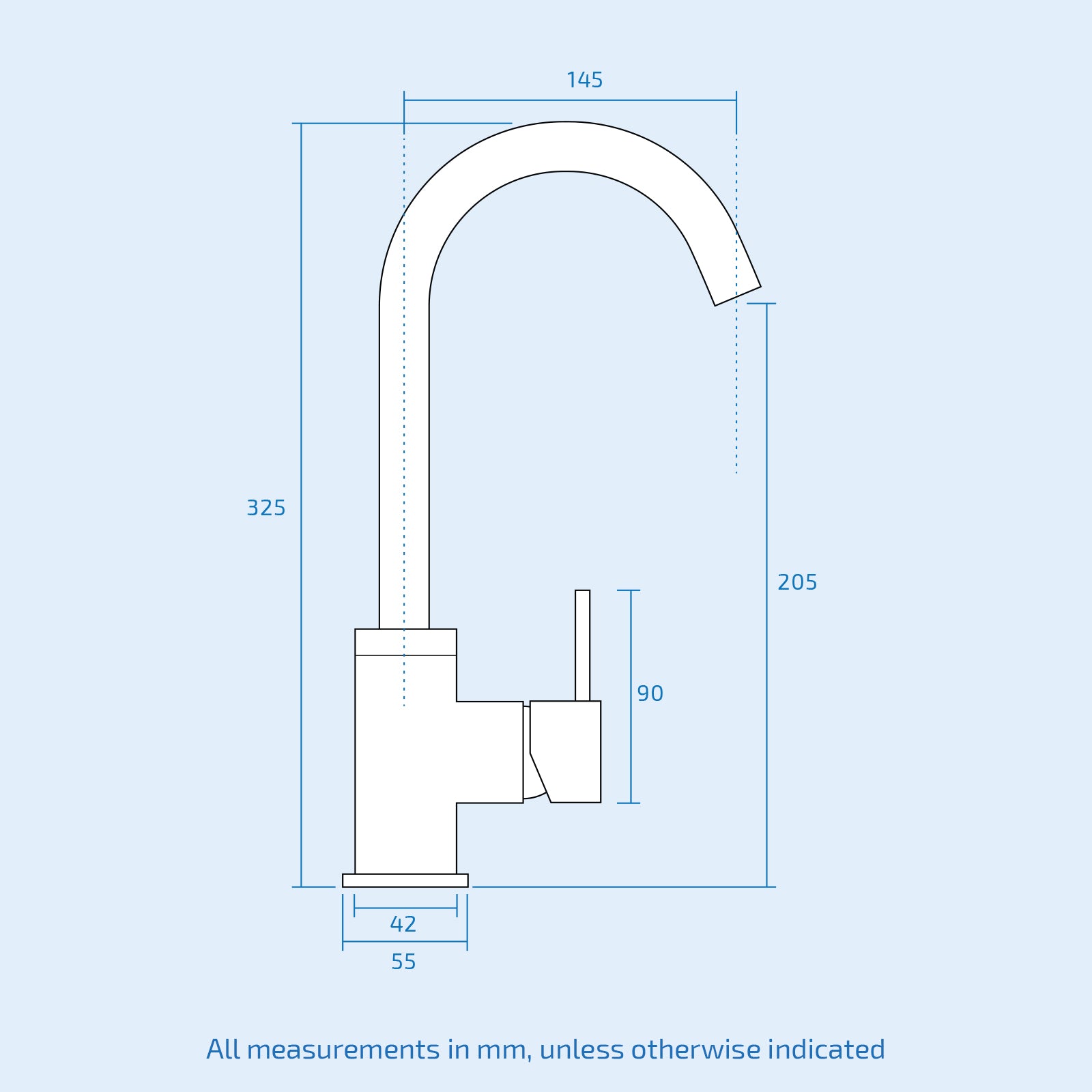 Victoria Chrome Kitchen Single Lever Sink Tap With 360 Swivel Curved Spout