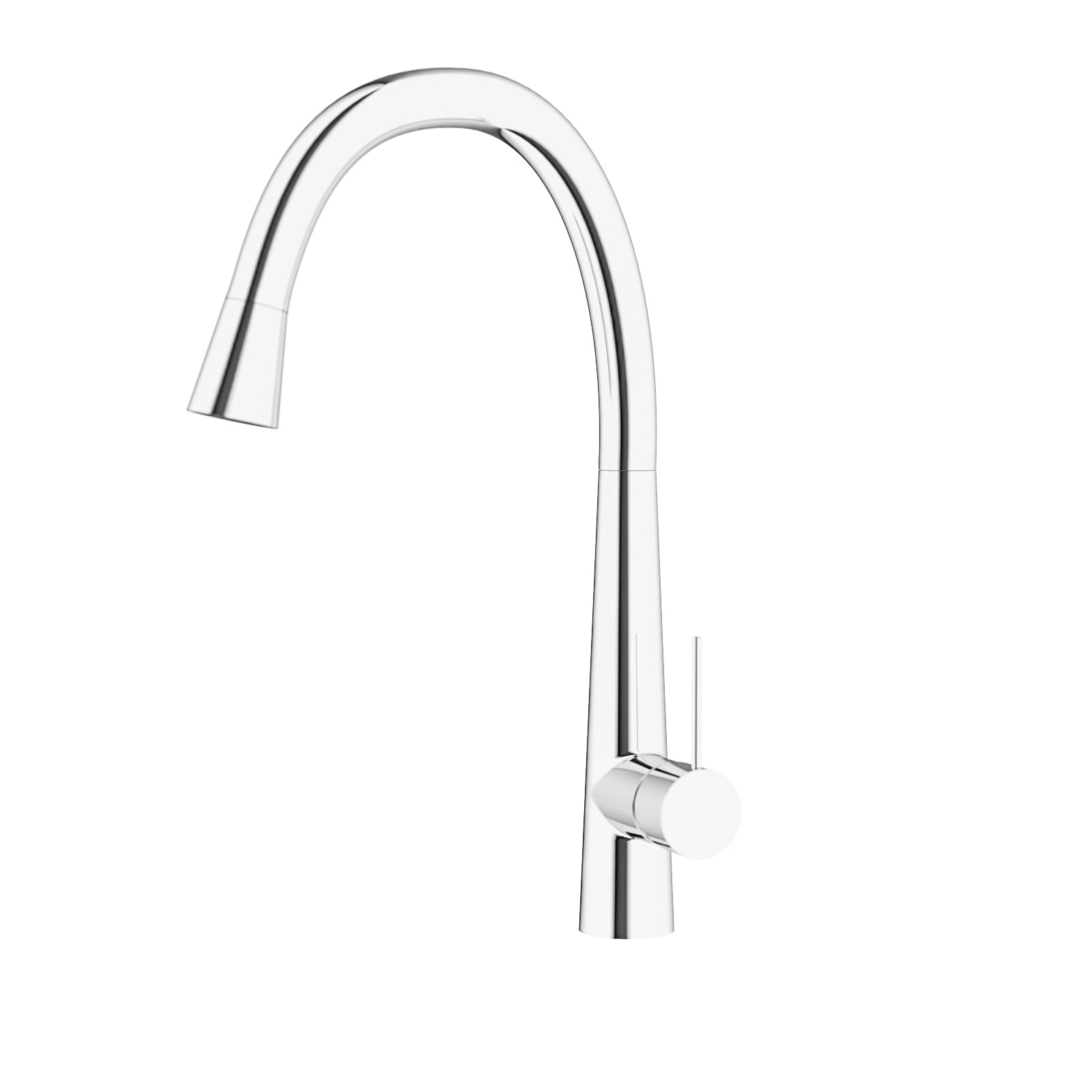 Thompson Contemporary Chrome Single Lever Curved Swivel Spout Kitchen Sink Mono Mixer Tap