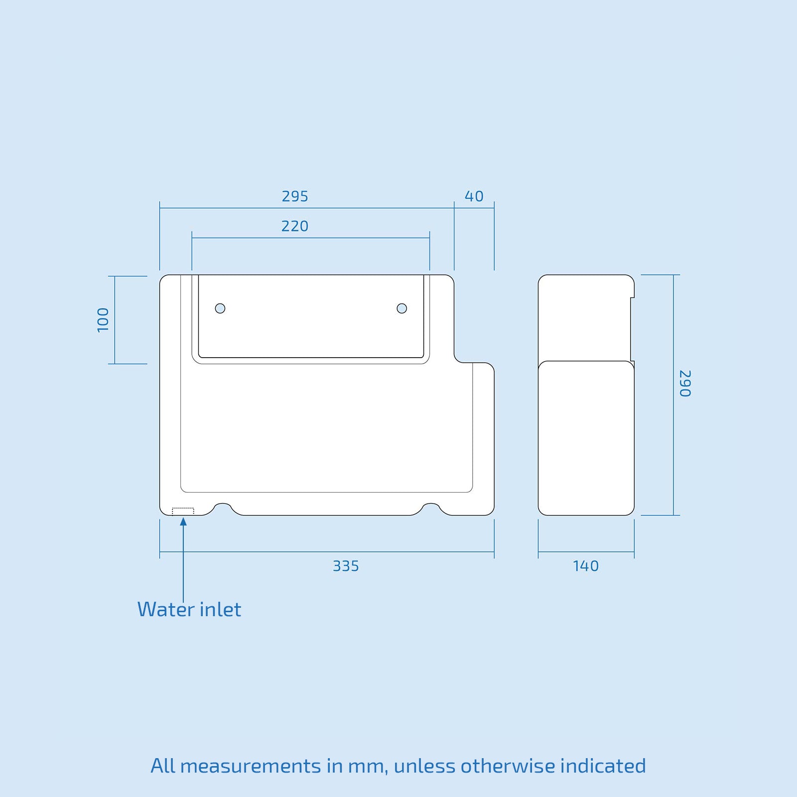 Concealed Toilet Cistern Dual Flush 6L Front Access with Chrome Button