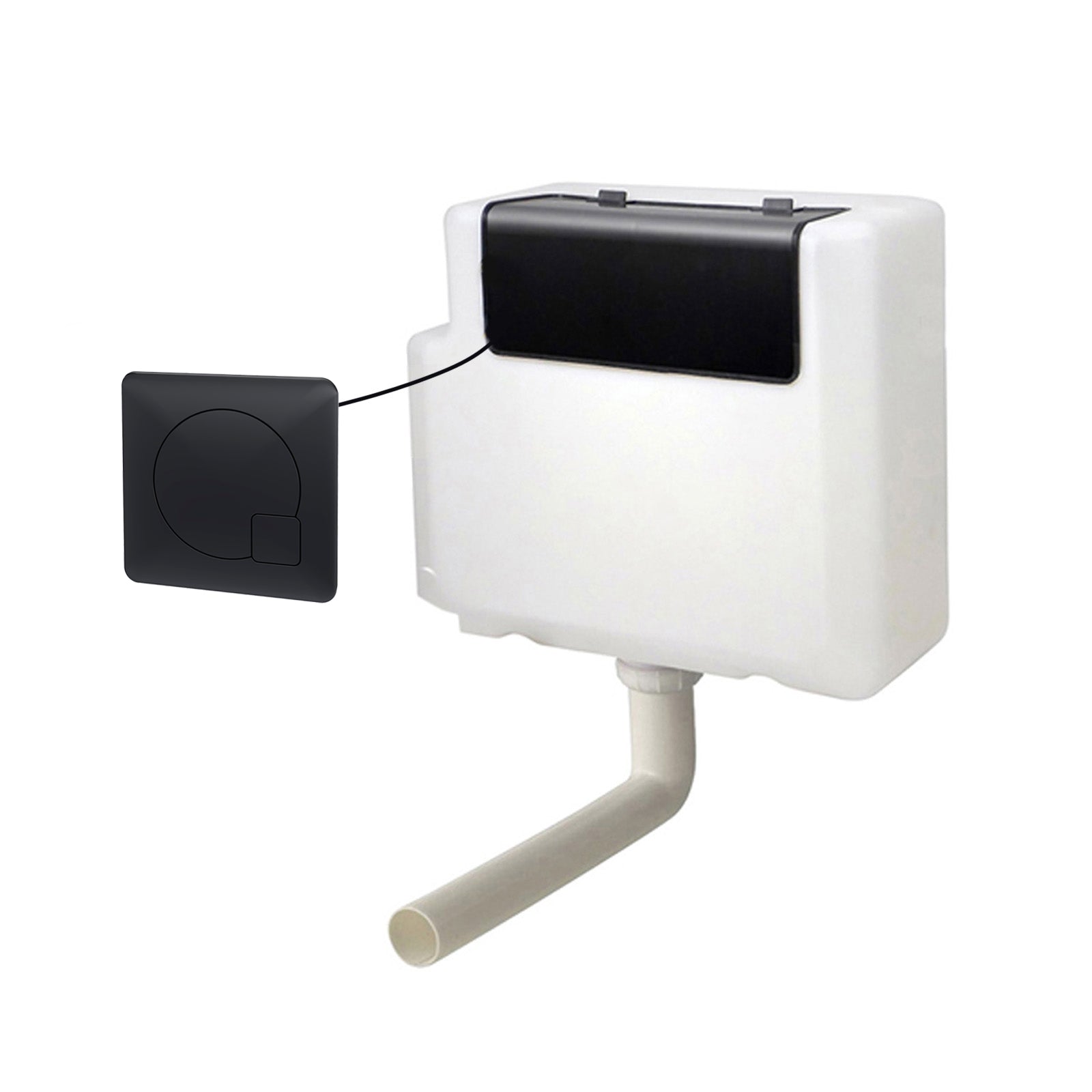 Dual Flush Concealed Cistern, Front & Top Access With Brushed Brass Pu