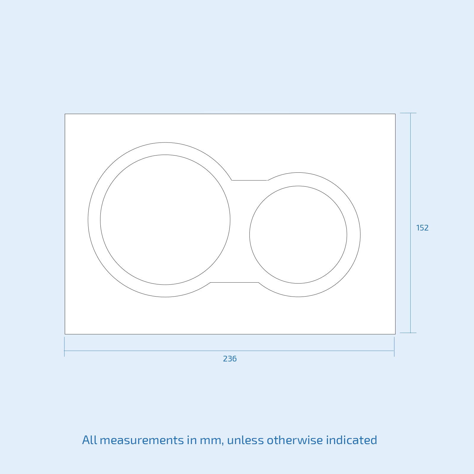 White Round Curve WH Toilet Concealed Frame & Round Button Flush Plate