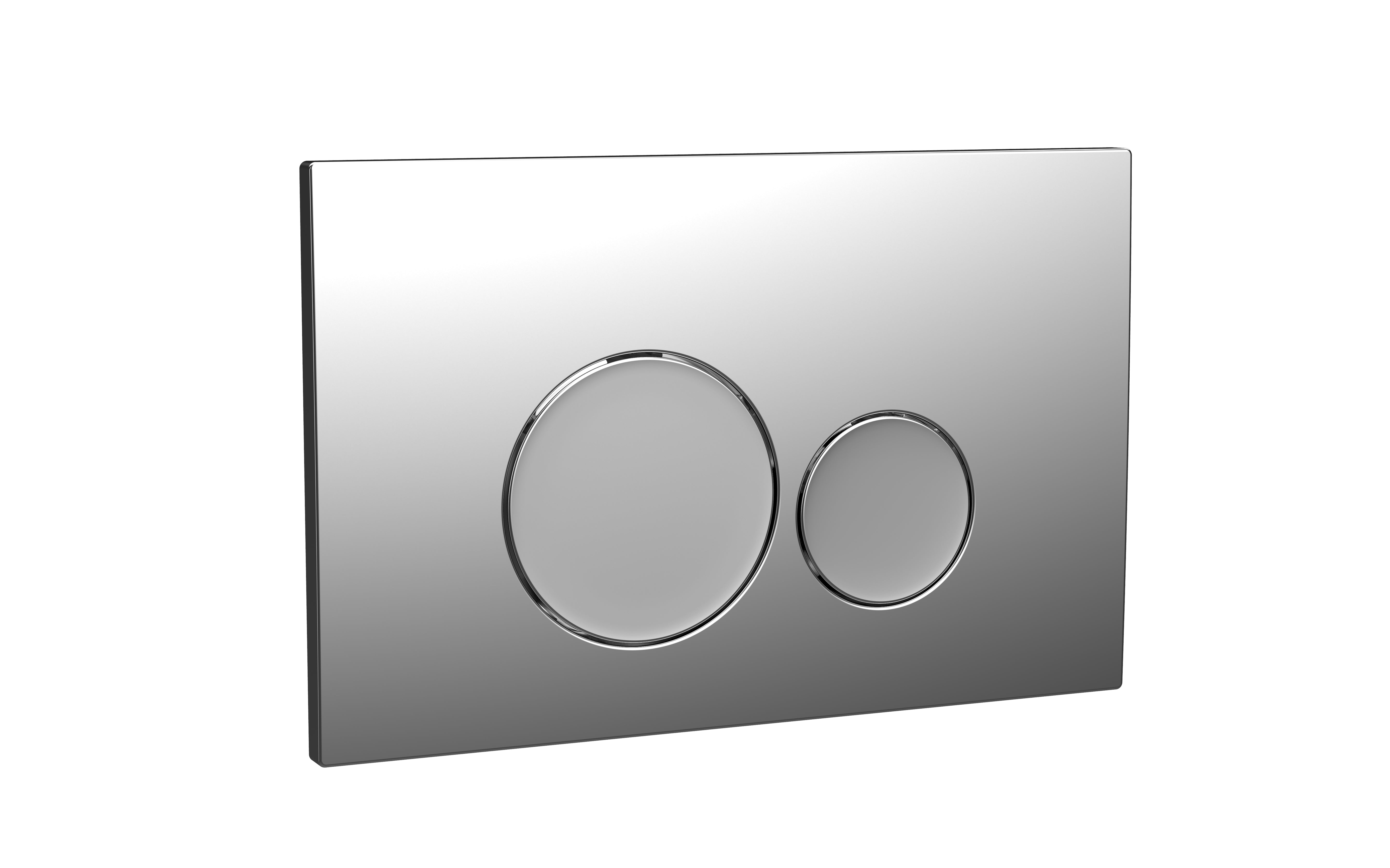 Chromed Round Button Flush Plate