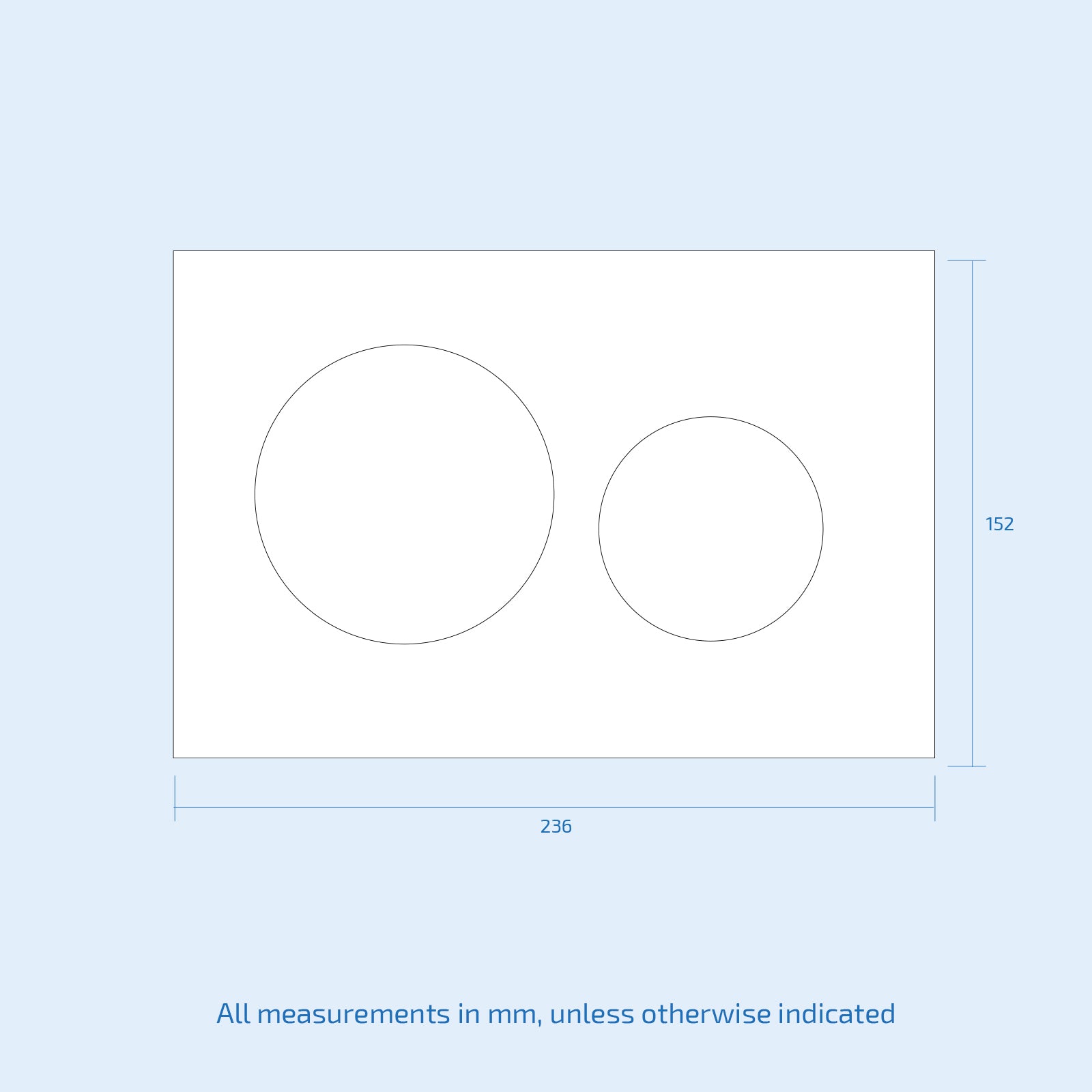 Chromed Round Button Flush Plate