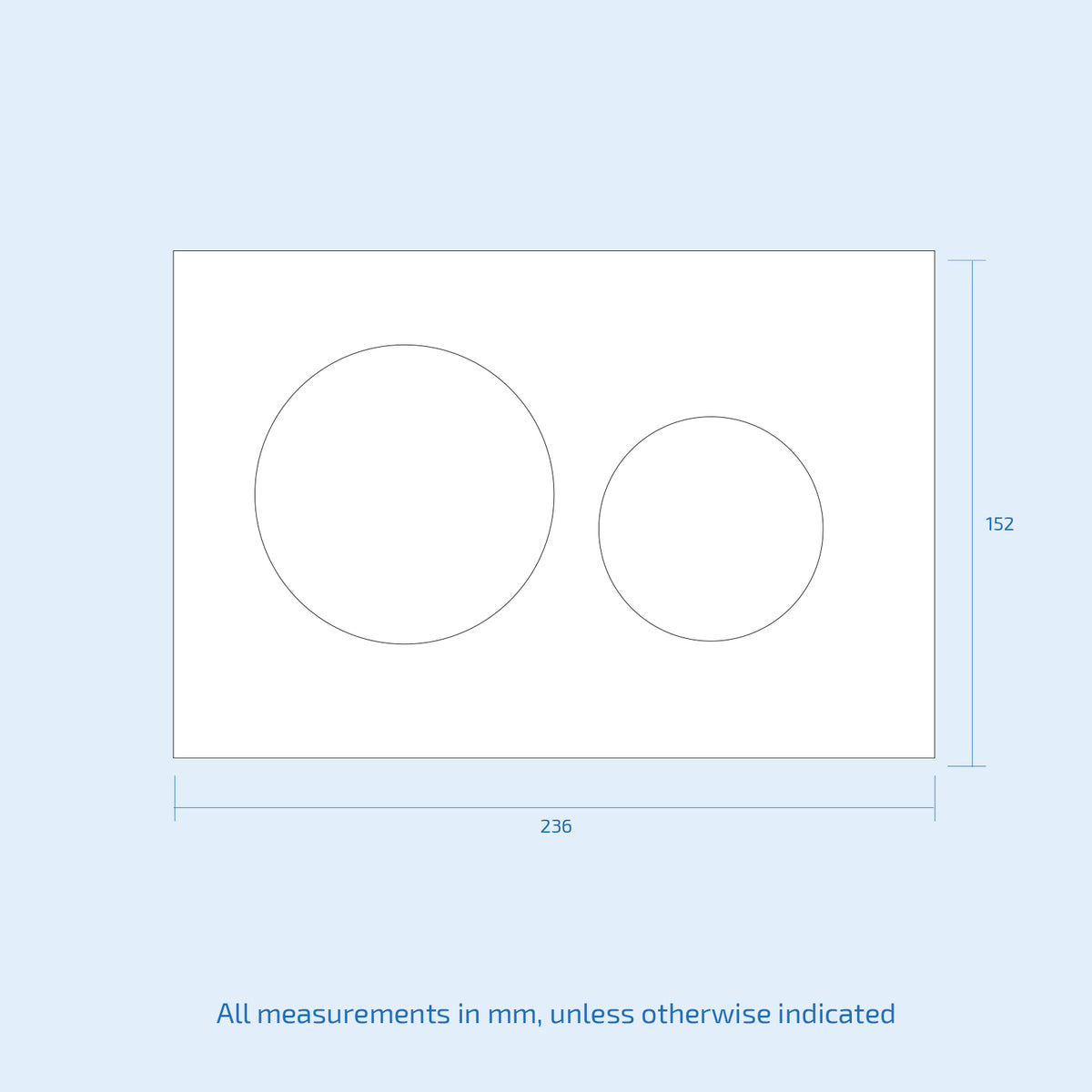 Top or Front Wall Hung 0.82m Toilet Frame and Dual Flush Chrome Round Button