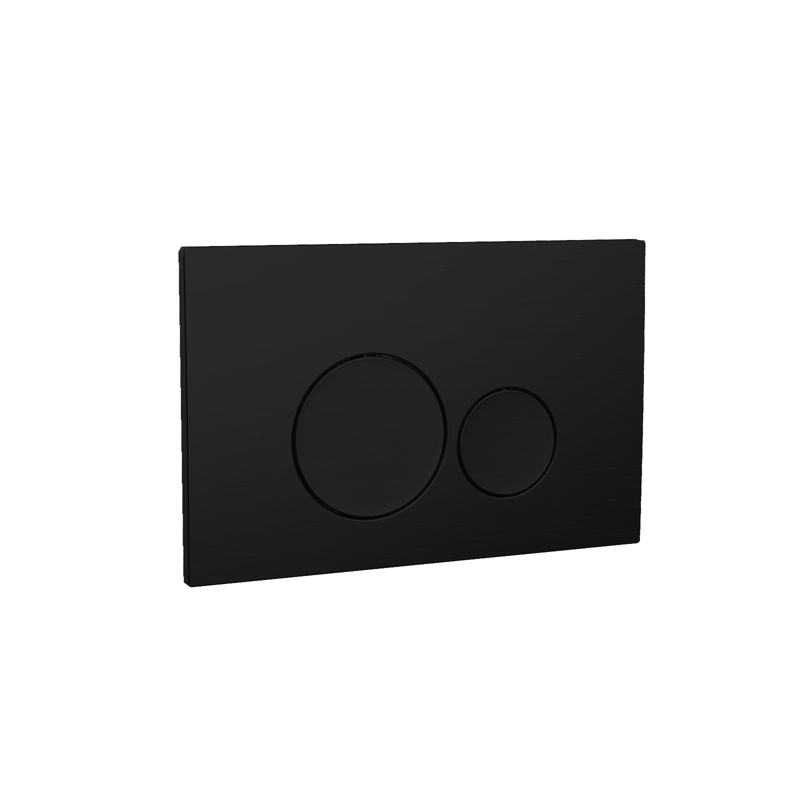 Matt Black Round Button Flush Plate