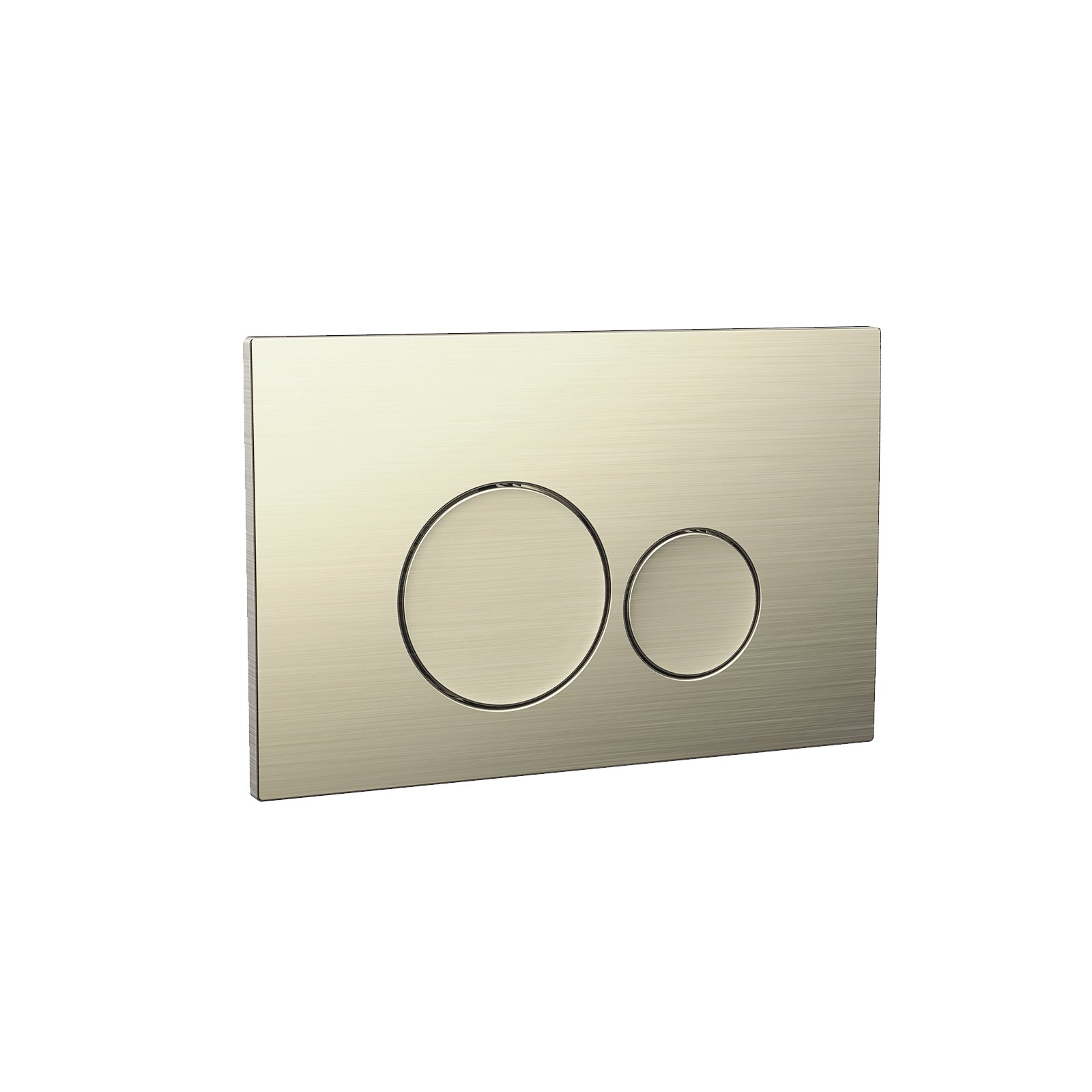 Brushed Brass Round Button Flush Plate