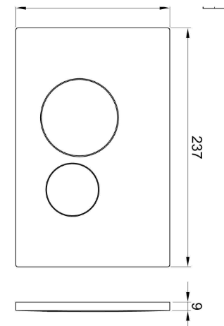 Dual Flush Concealed Cistern and Brushed Brass Round Flush Plate