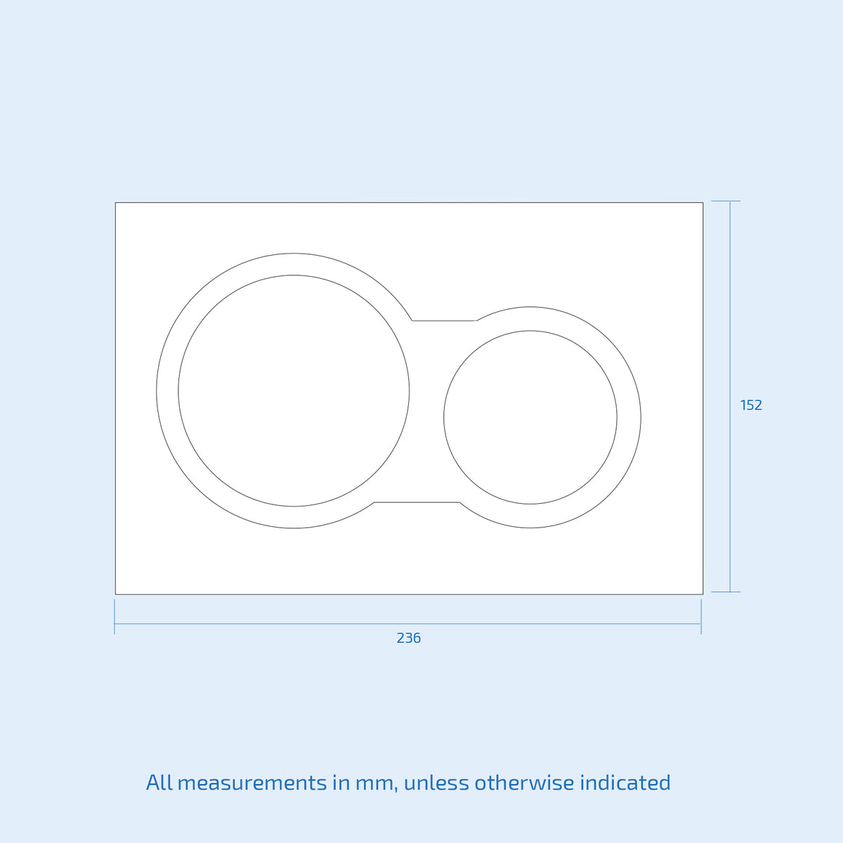 Top or Front Wall Hung 0.82m Toilet Frame and Matte Chrome Dual Flush Round Button