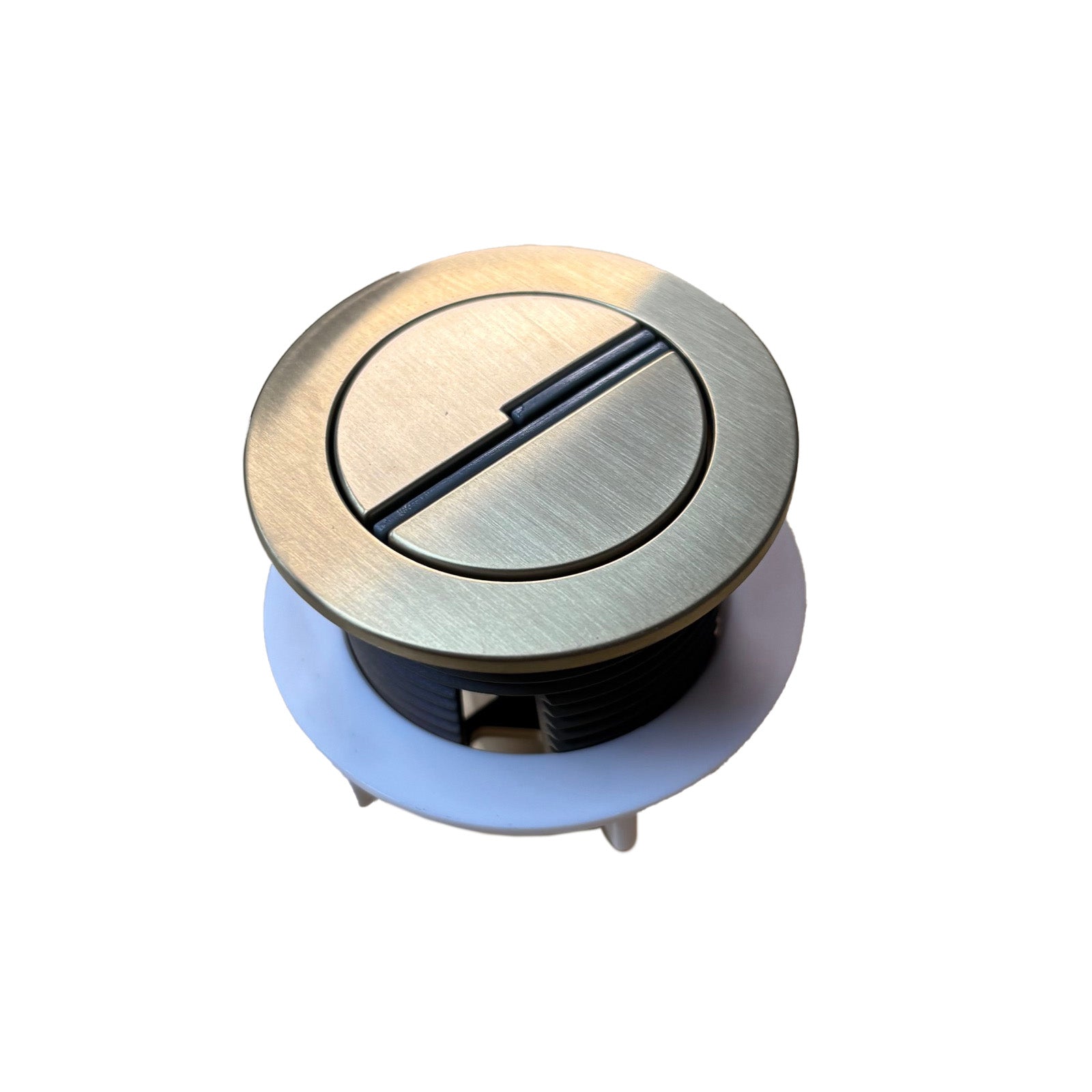 Brushed Brass Round WC Push Button