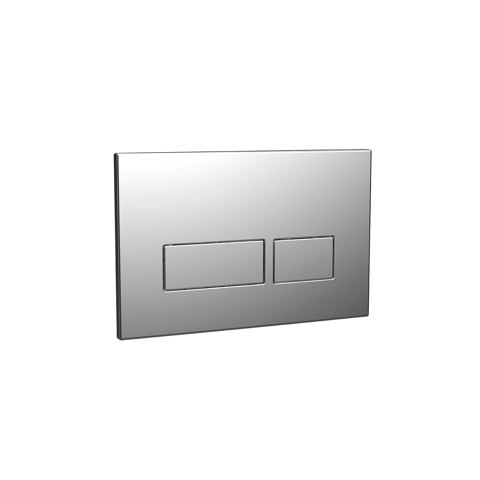 Chrome Square Dual Flush Plate