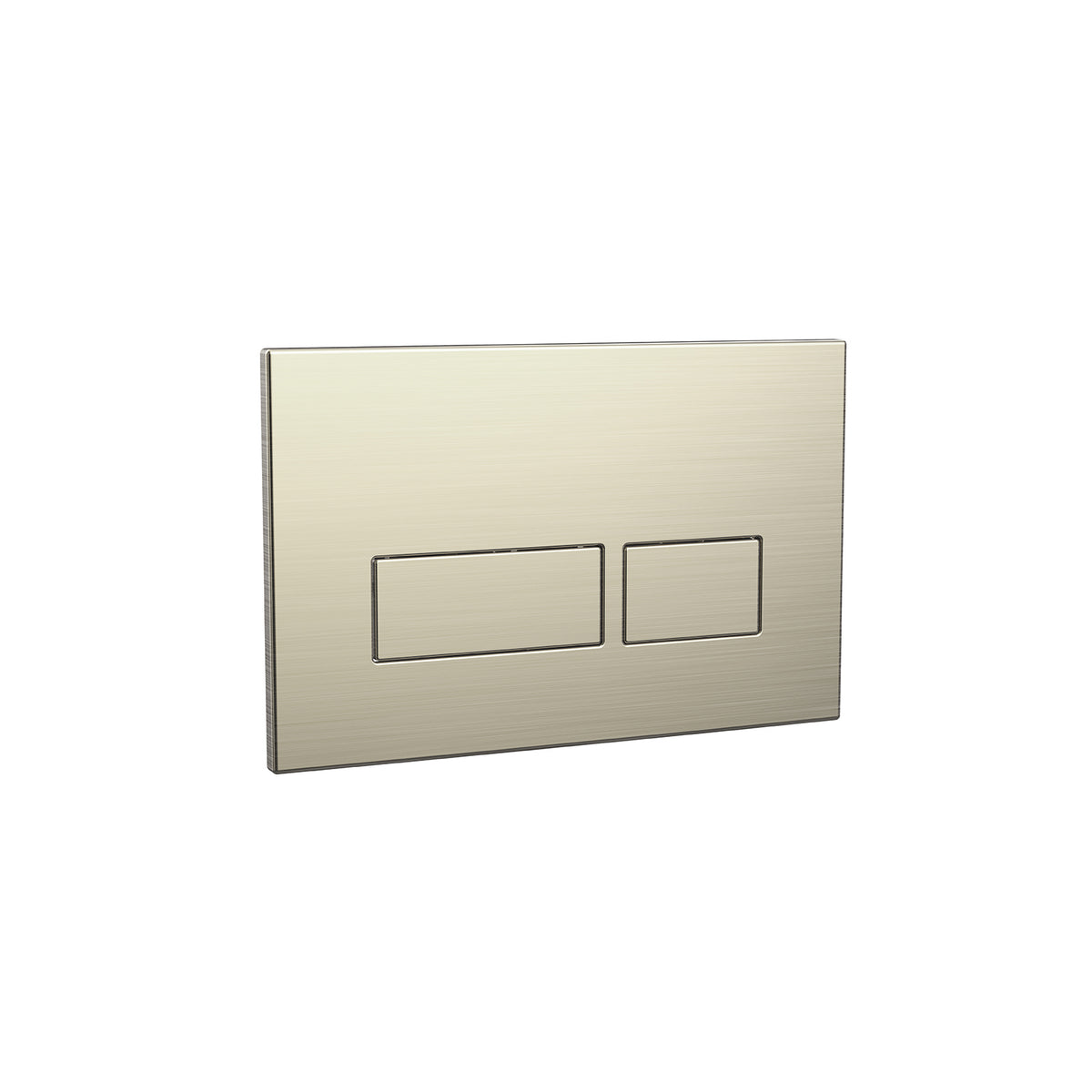 Wall Hung 1.13m Toilet Cistern Frame with Brushed Brass Button Flush Plate