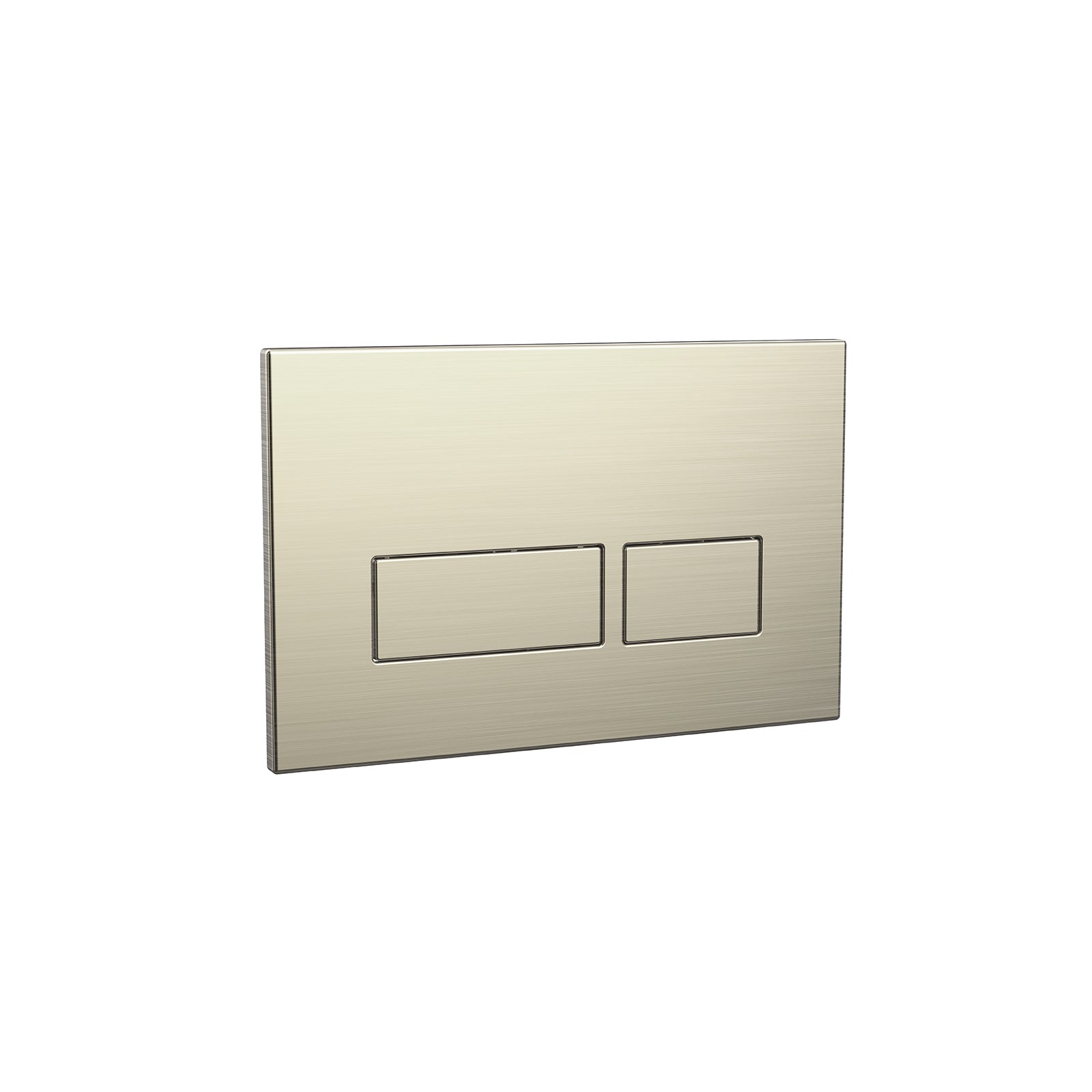 Brushed Brass Square Dual Flush Plate