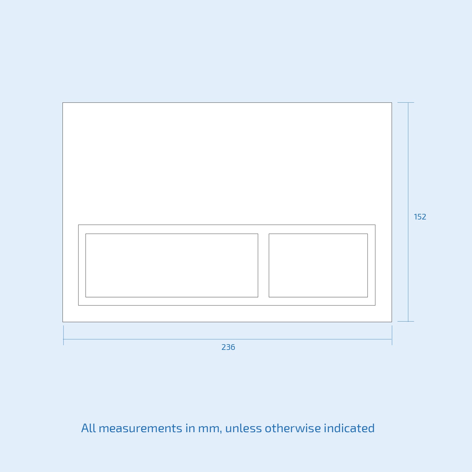 Nes Home Wall Hung Toilet Cistern Frame with Avant Front Dual Flush Plate Choice