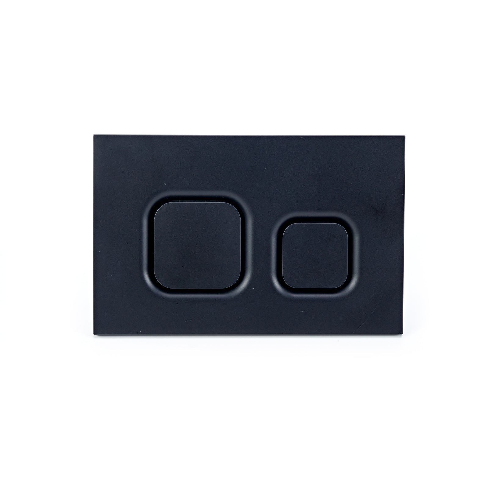 Black Square Push Button Dual Flush Plate