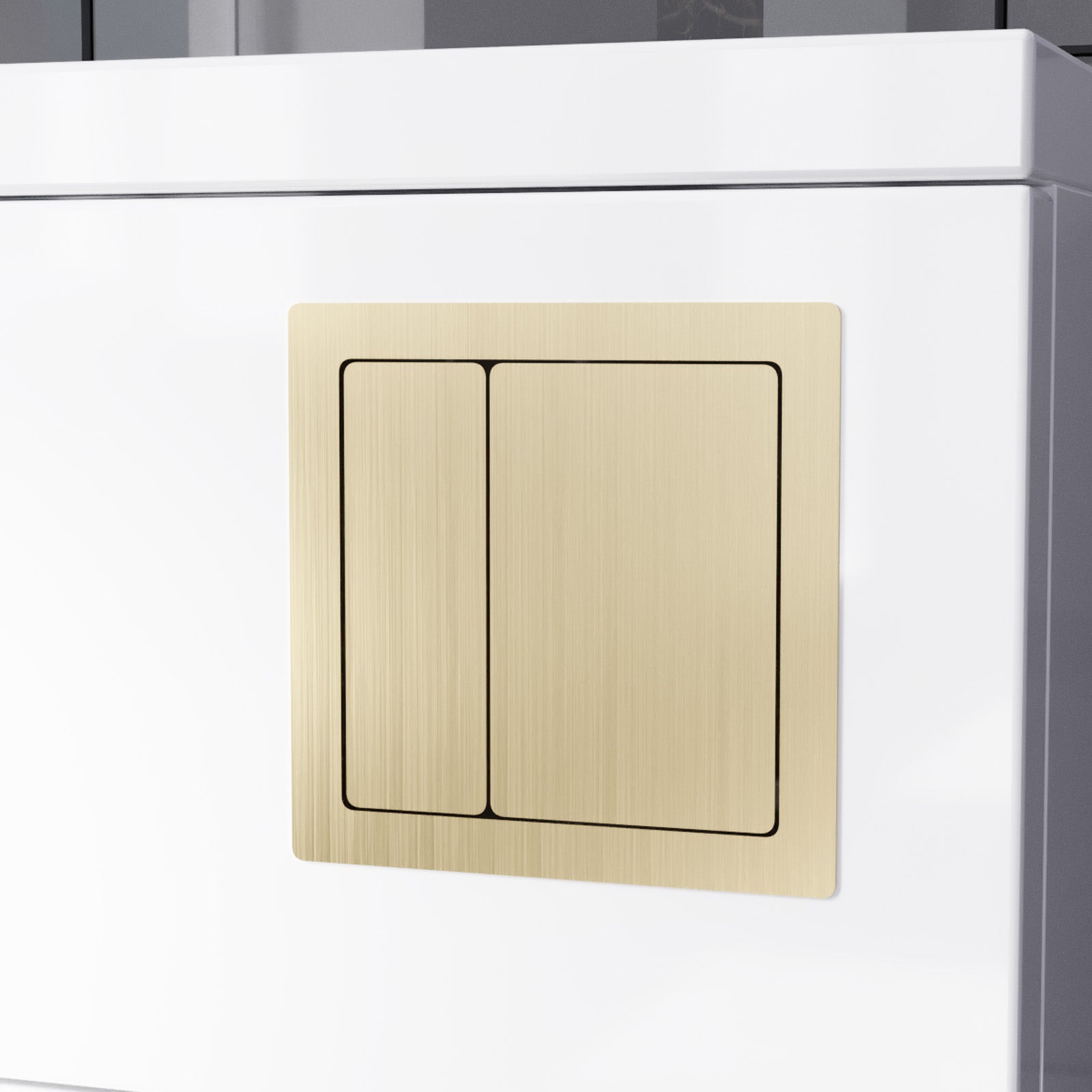 Brushed Brass Square WC Push Button