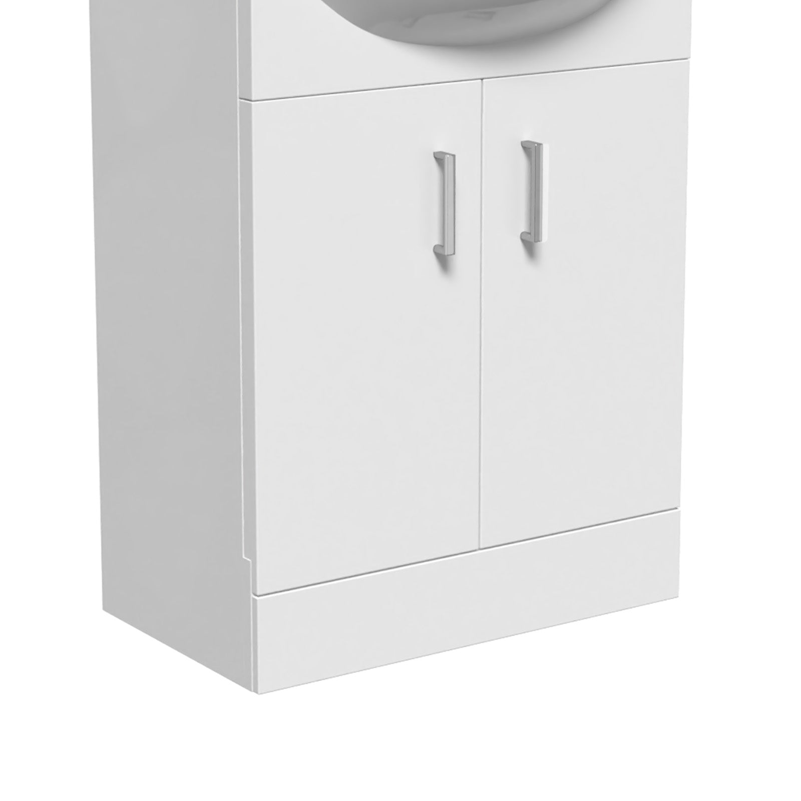 620mm Floor Standing Cabinet Gloss White - Flat Pack