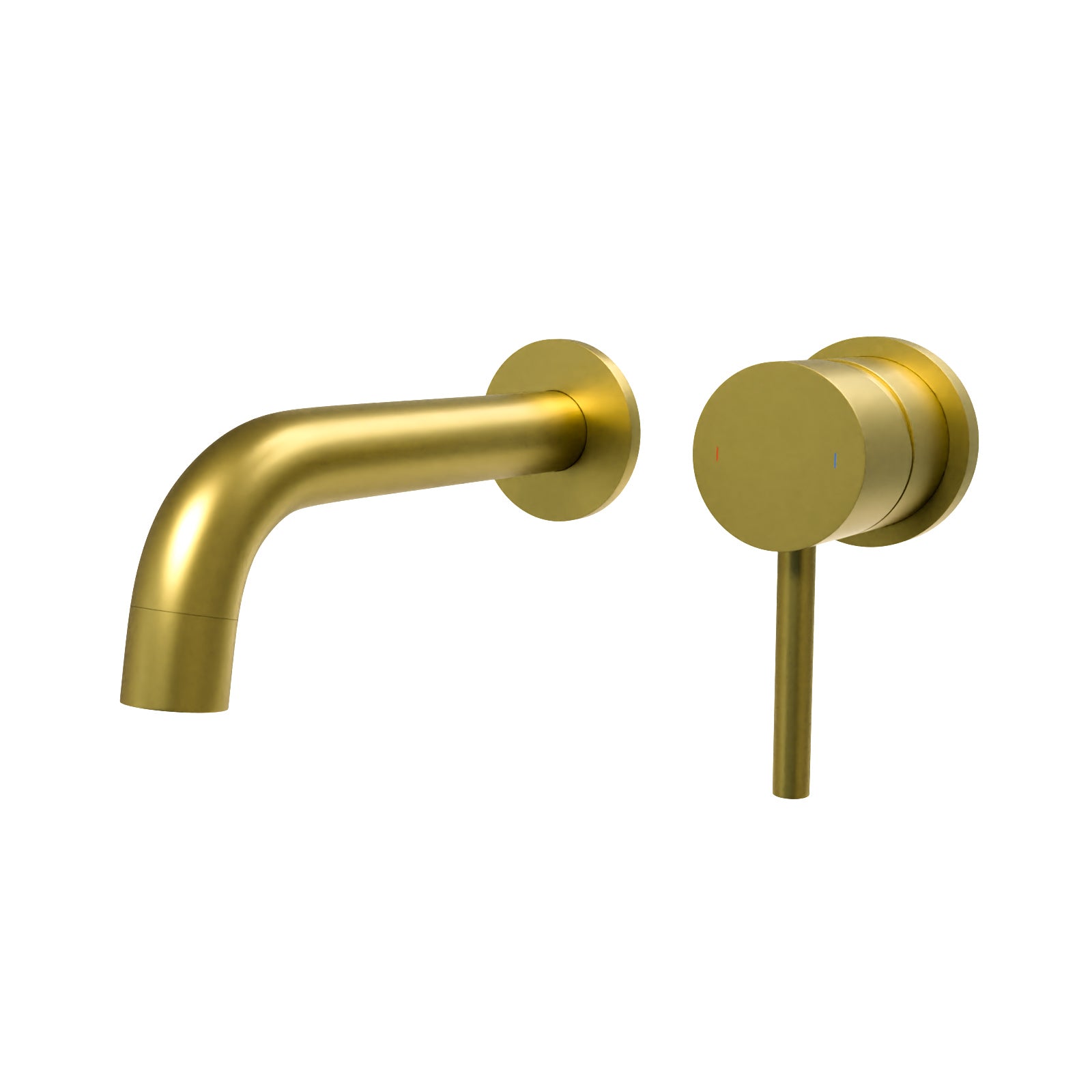 Alice Basin Sink Brushed Gold Modern Brass Bathroom Wall Mounted Tap