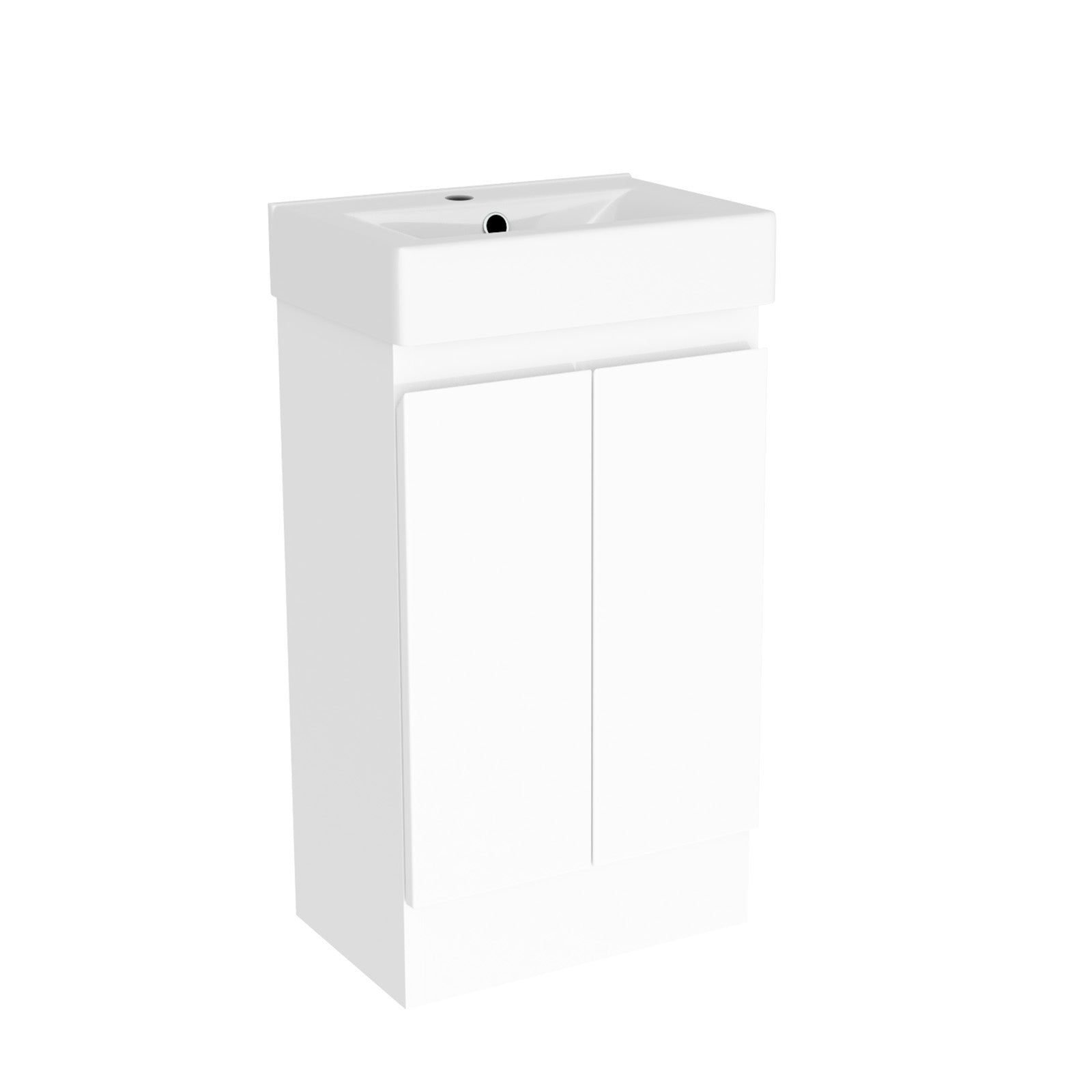 Hinckley 450mm Freestanding Basin Vanity Unit 2 doors White Flat Pack