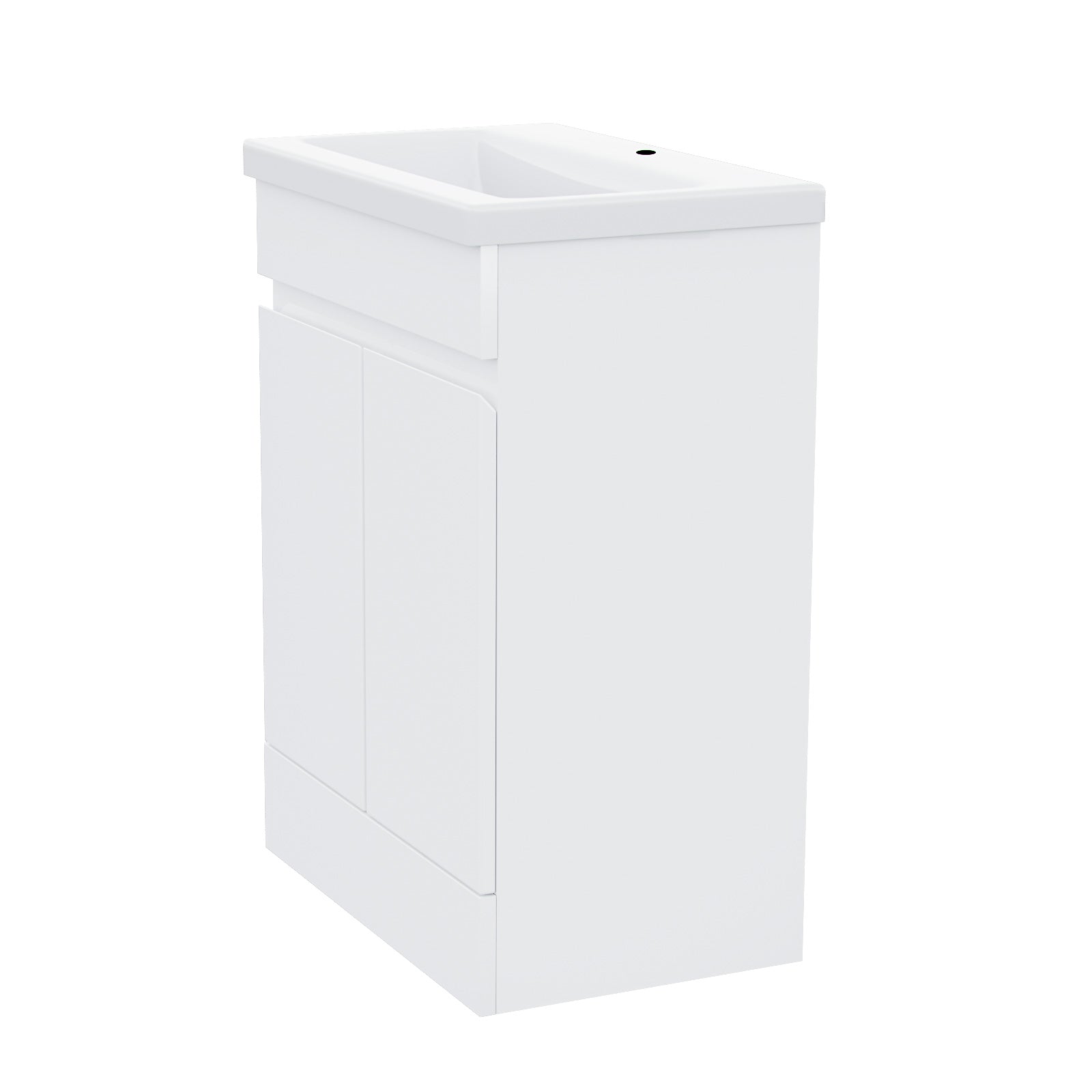 Alaska White 600mm PVC Freestanding Bathroom Basin Vanity Unit