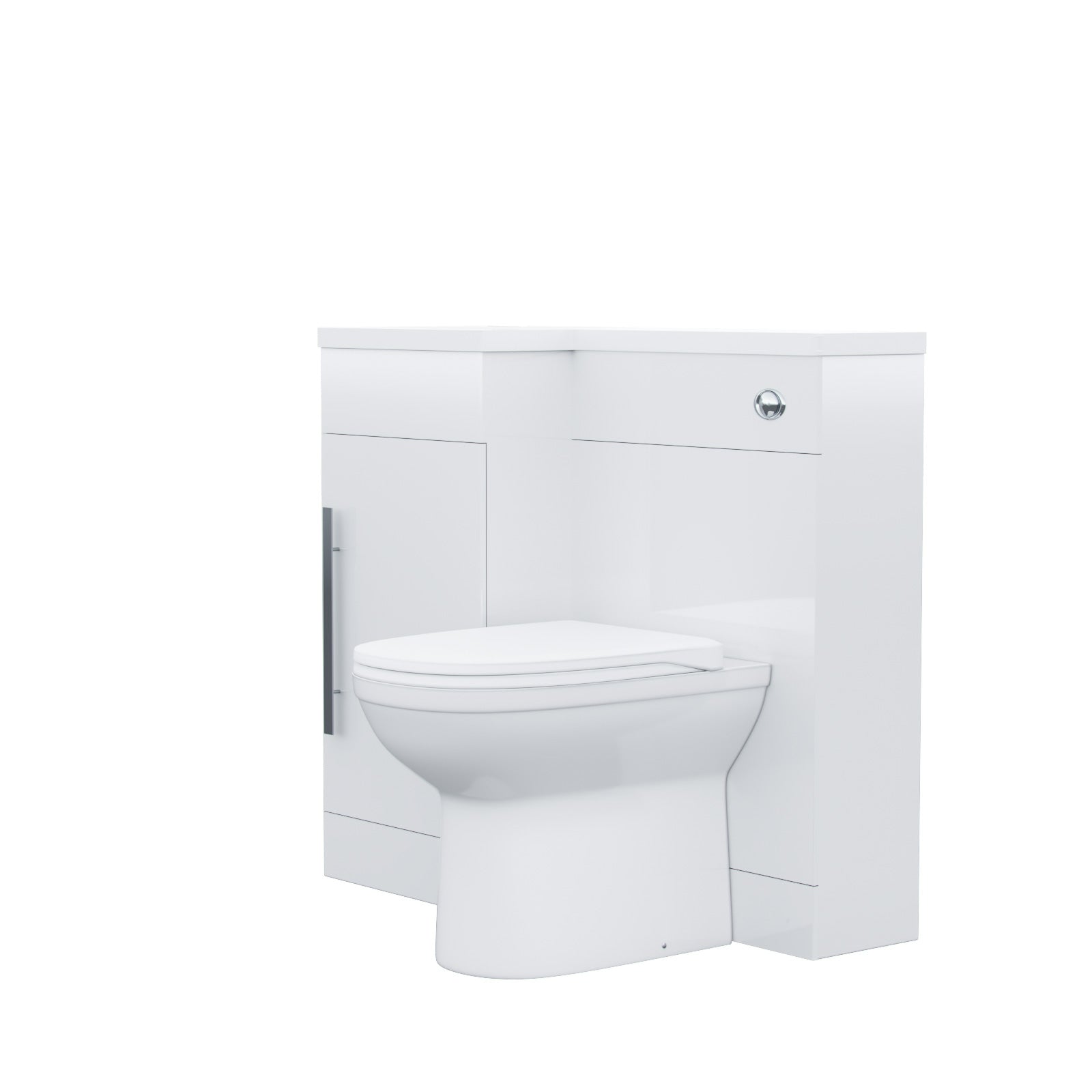 Jersey 900mm Vanity Basin Unit, WC Unit & Welbourne Back To Wall Toilet White