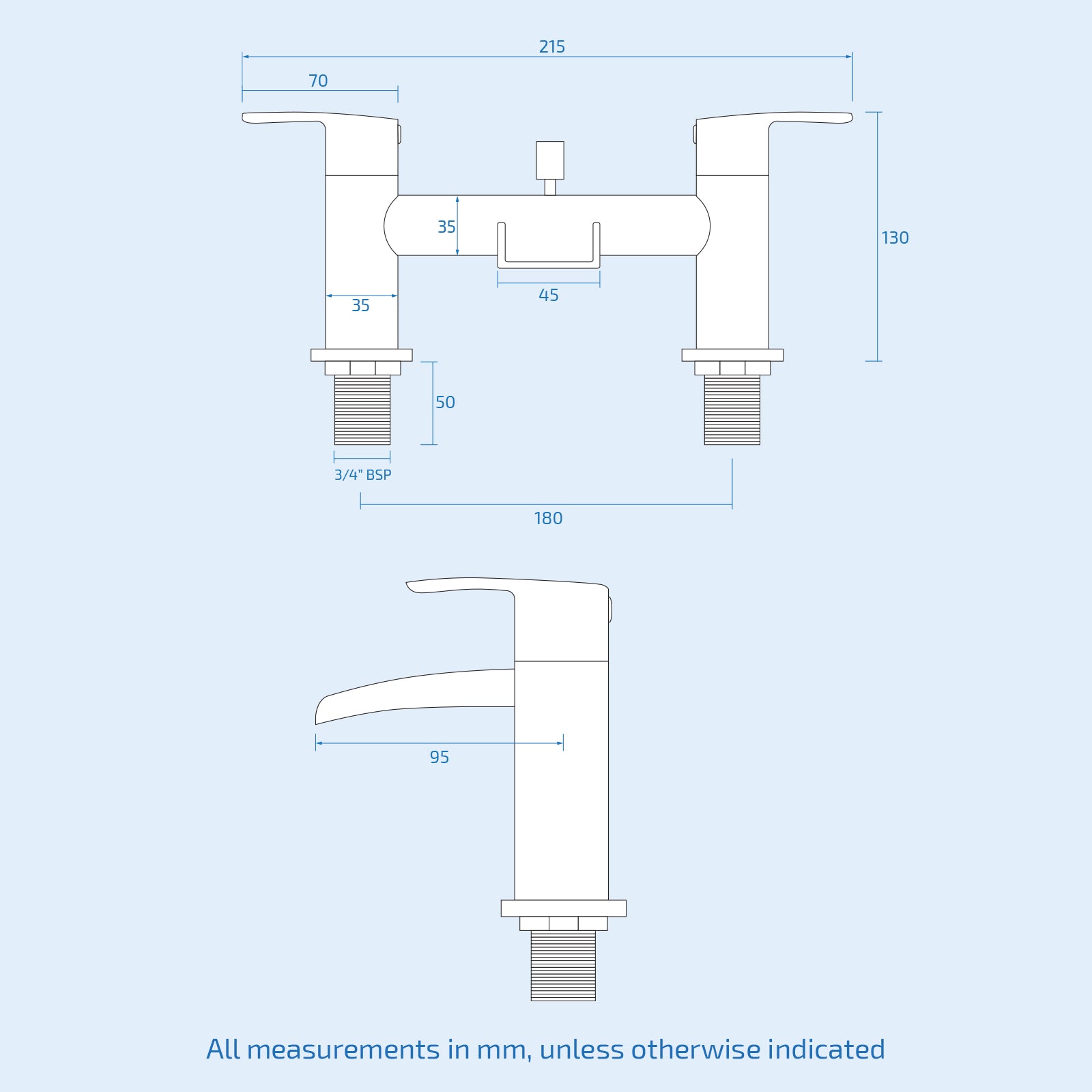 Lucy Modern Set of Waterfall Basin Mono Mixer Tap & Bath Shower Mixer Tap With Handset Kit