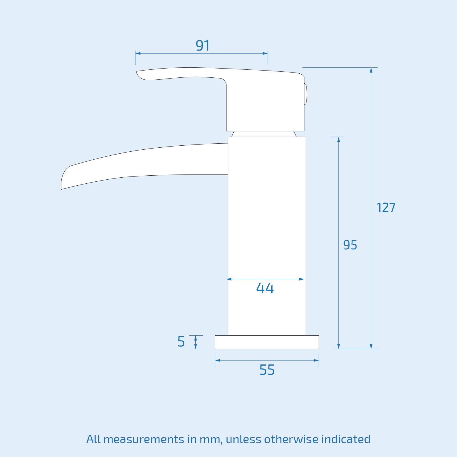 Arley Chrome Cloakroom Waterfall Basin Mono Mixer Tap Brass