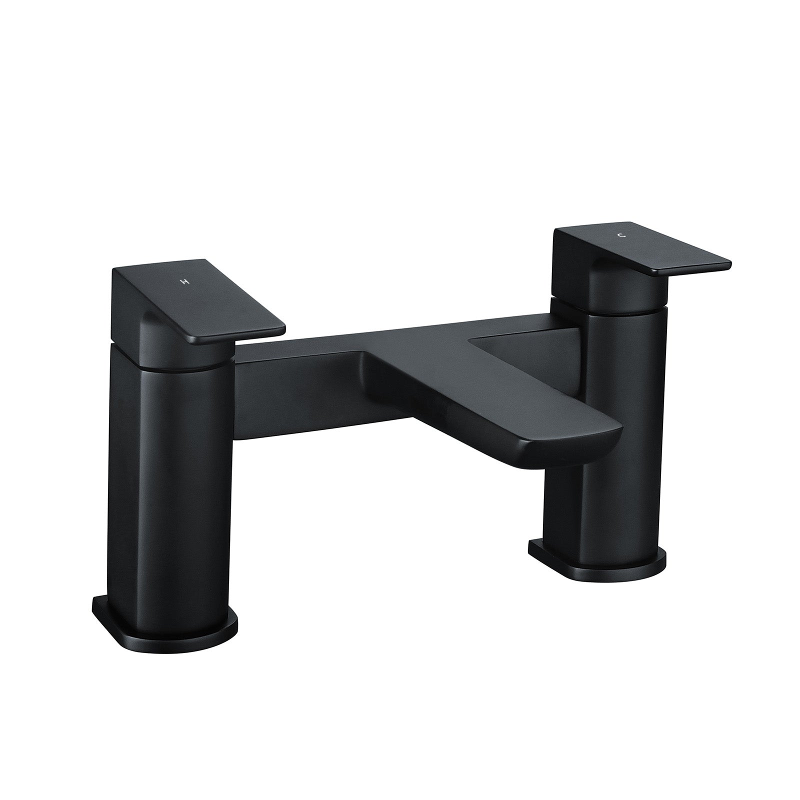 Astra Contemporary Bridge Deck Mounted Bath Filler Tap Matte Black