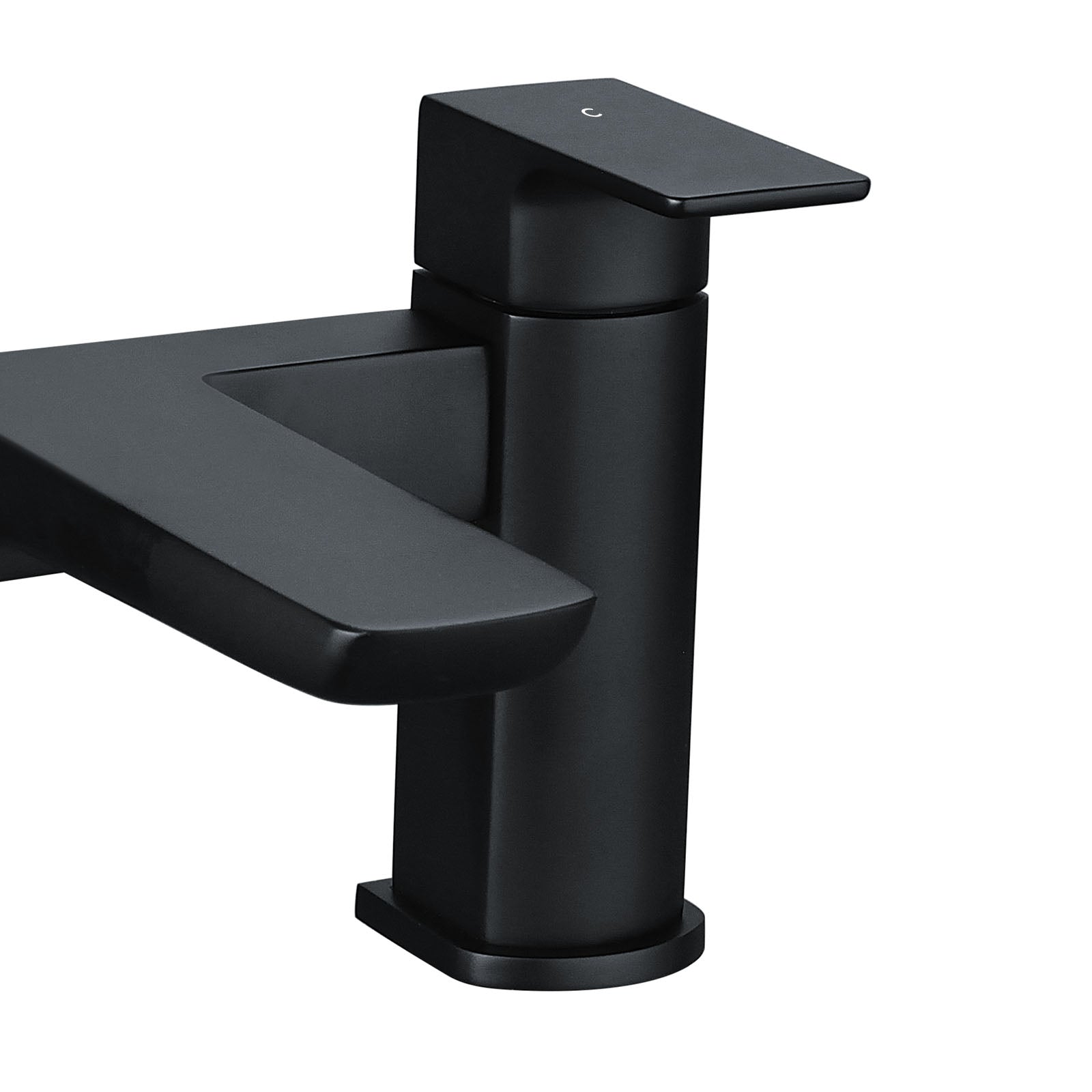 Astra Contemporary Bridge Deck Mounted Bath Filler Tap Matte Black