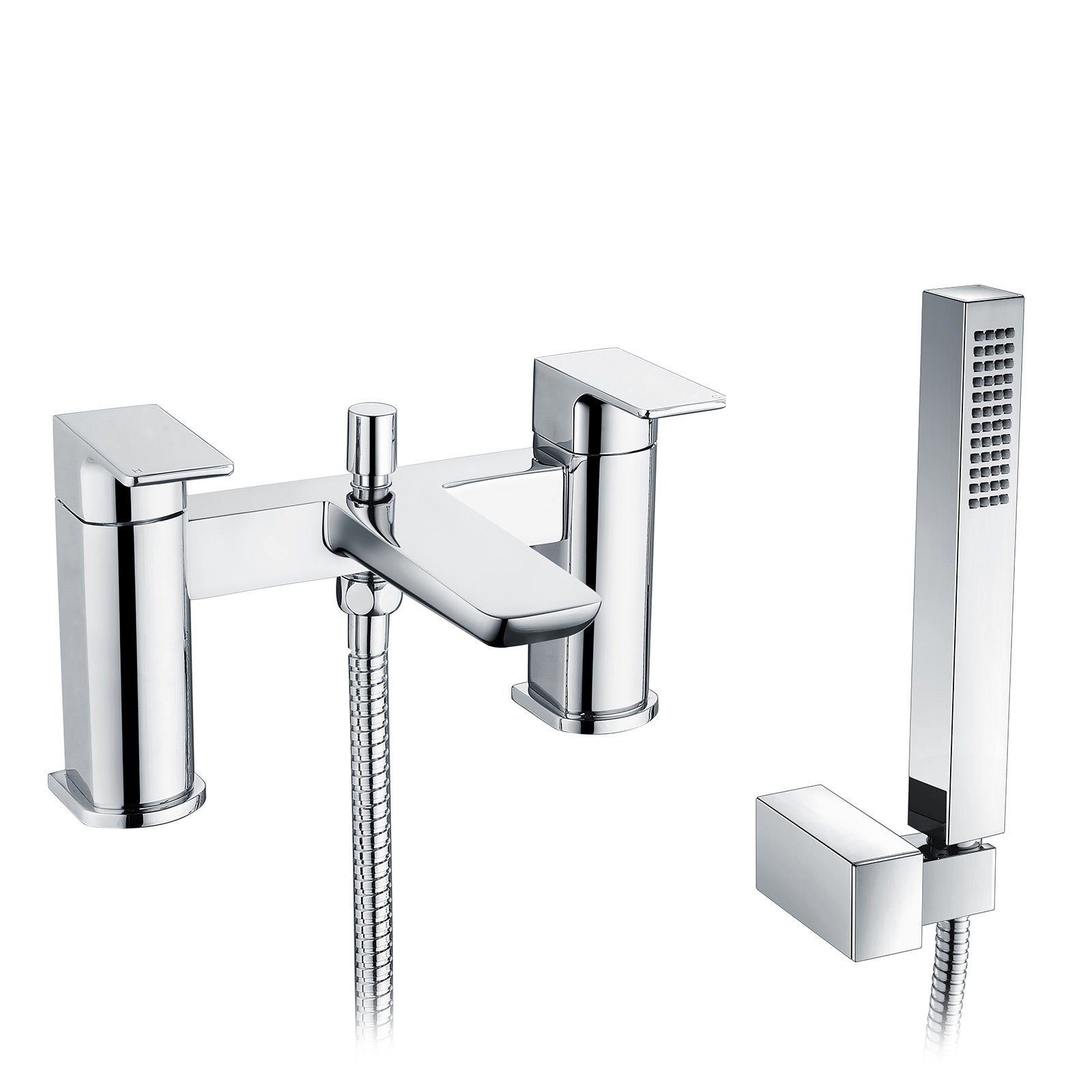 Astra Modern Bridge Deck Mounted Bath Shower Mixer Tap in Chrome