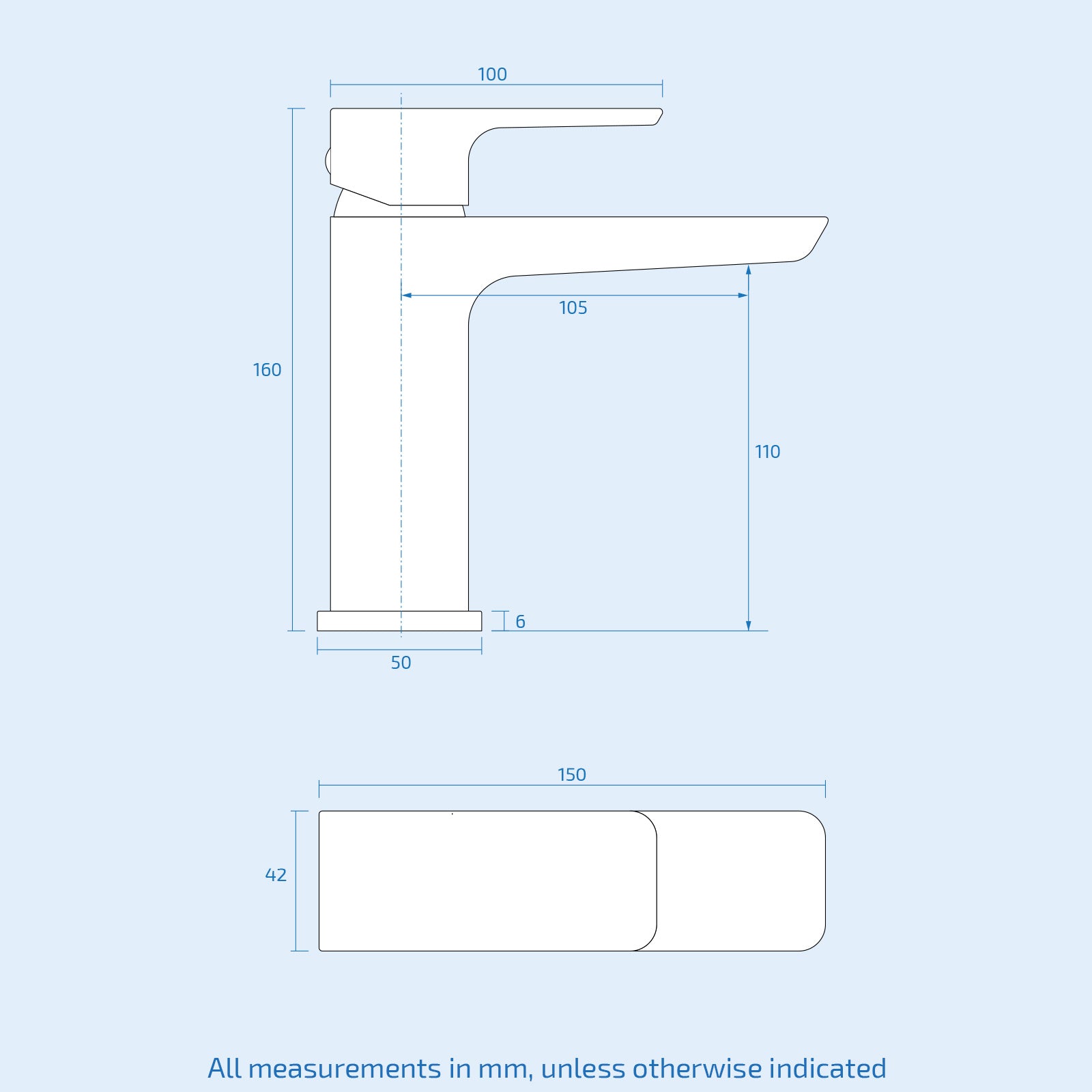 Astra Modern Chrome Bathroom Basin Mono Mixer Tap + Waste