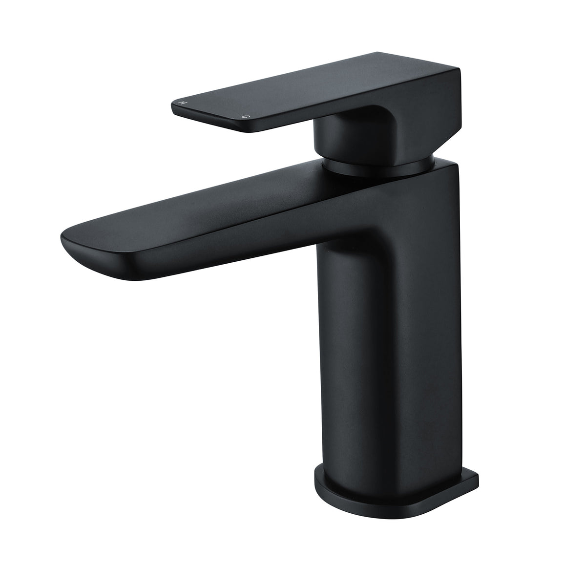 Astra Modern Matte Black Cloakroom Basin Single Lever Tap + Waste
