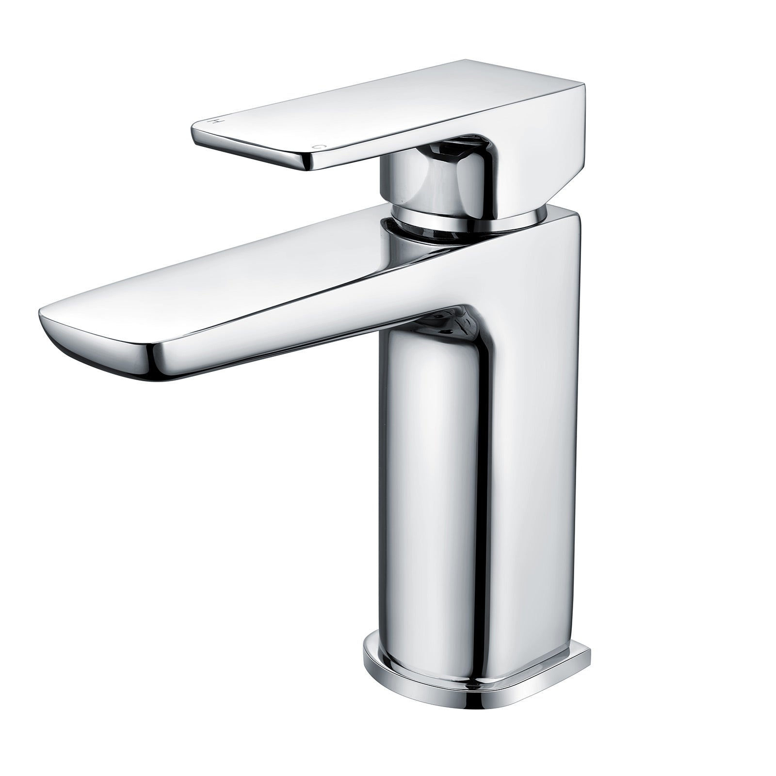 Astra Modern Chrome Cloakroom Basin Sink Mono Mixer Tap With Waste