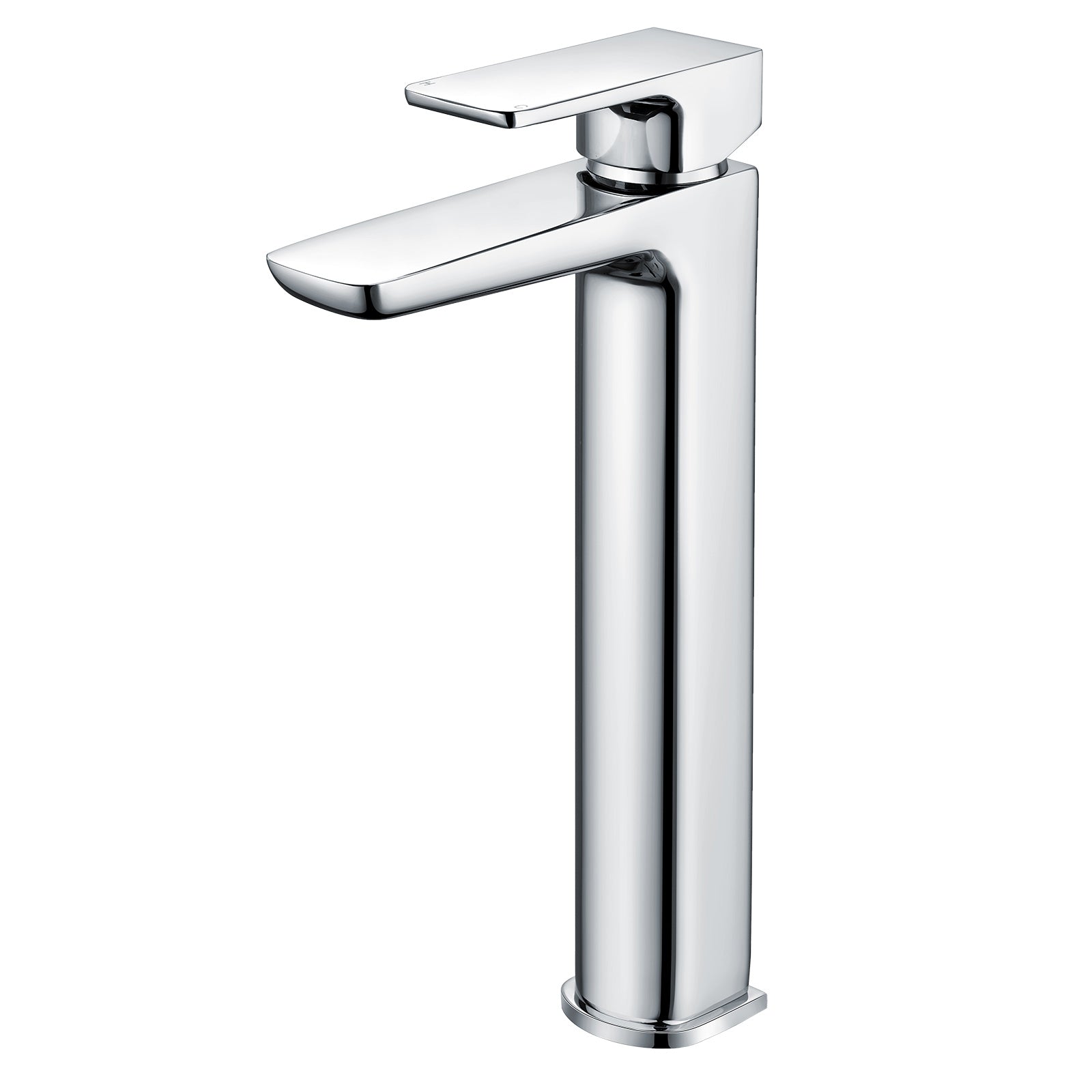 Astra Modern Countertop Chrome Tall Square Basin Mono Mixer Tap