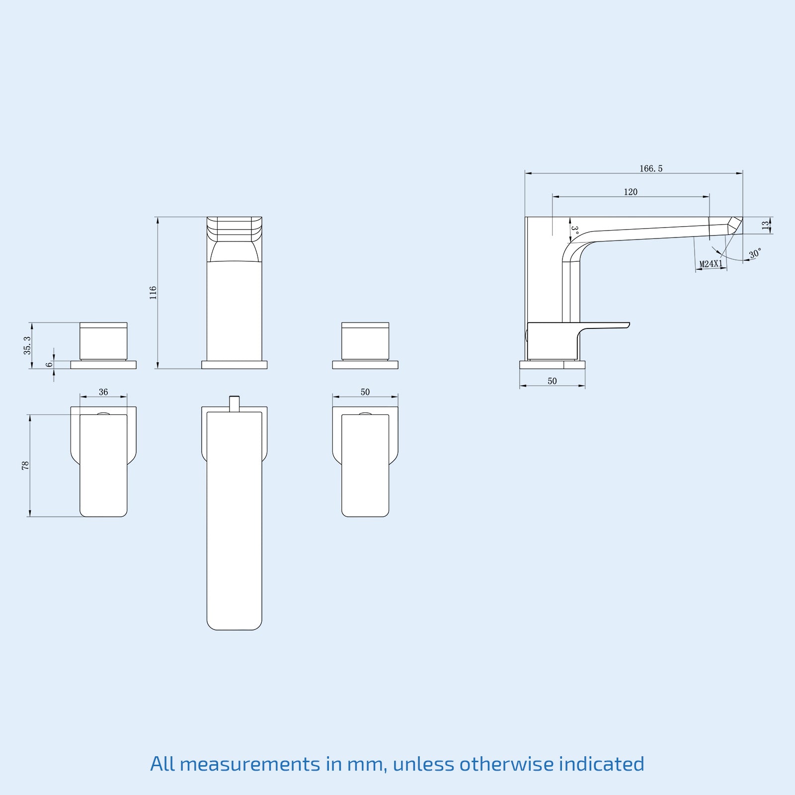 Astra Designer Chrome Bath Tub Filler Taps Basin Mixer 3 Tap Hole Deck Mounted