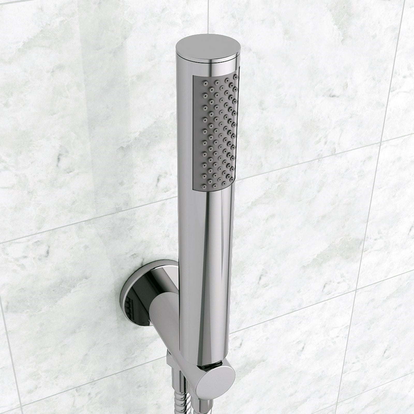 2 Dial 2 Way Round Concealed Thermostatic Mixer Valve Hand Shower Bath Filler