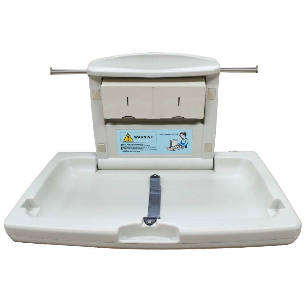Wall Mounted Baby Changing Station Folding Commercial Washroom Horizontal Table