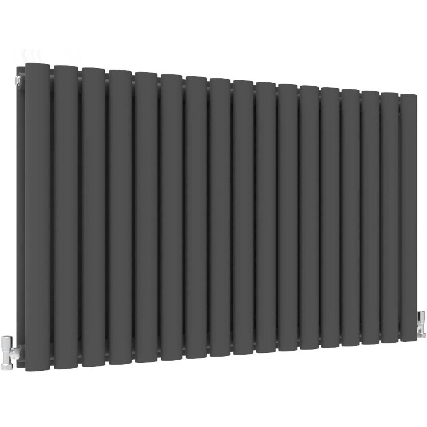 Honeywell 600 X 1020mm Horizontal Double Oval Tube Anthracite Designer Radiator