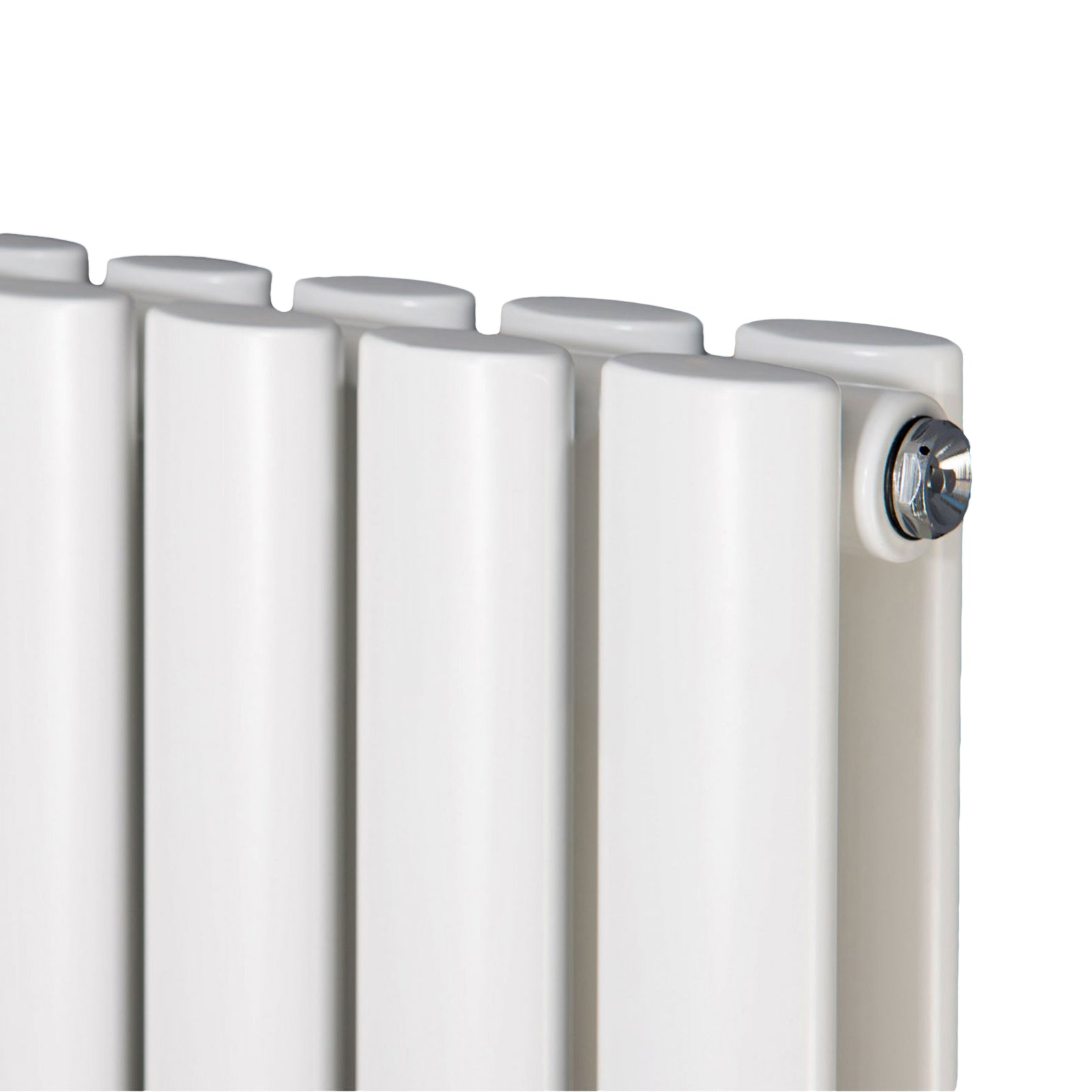 Heimeier Multilux Bathroom Radiator Valve Set – White – Central Connection – 4-Piece Kit