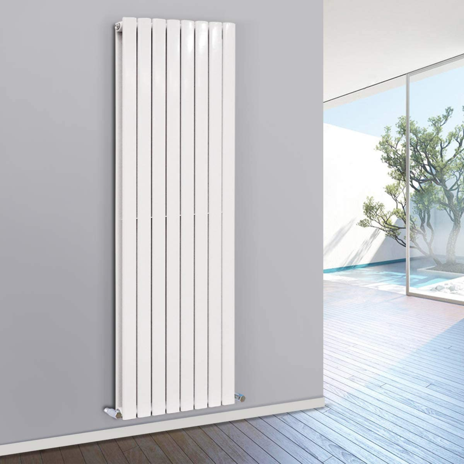 Honeywell 1800 X 546 mm Vertical Flat Panel White Designer Radiator