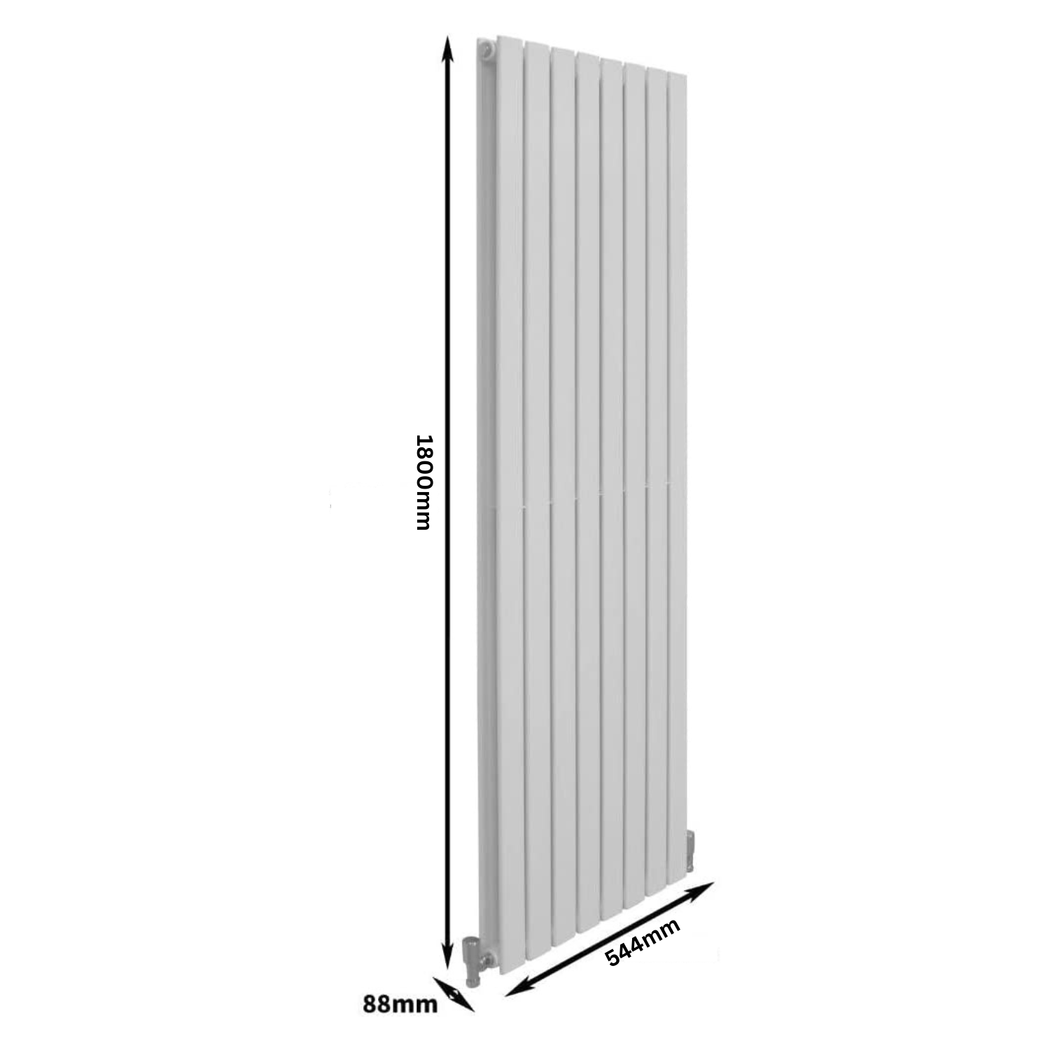 Honeywell 1800 X 546 mm Vertical Flat Panel White Designer Radiator