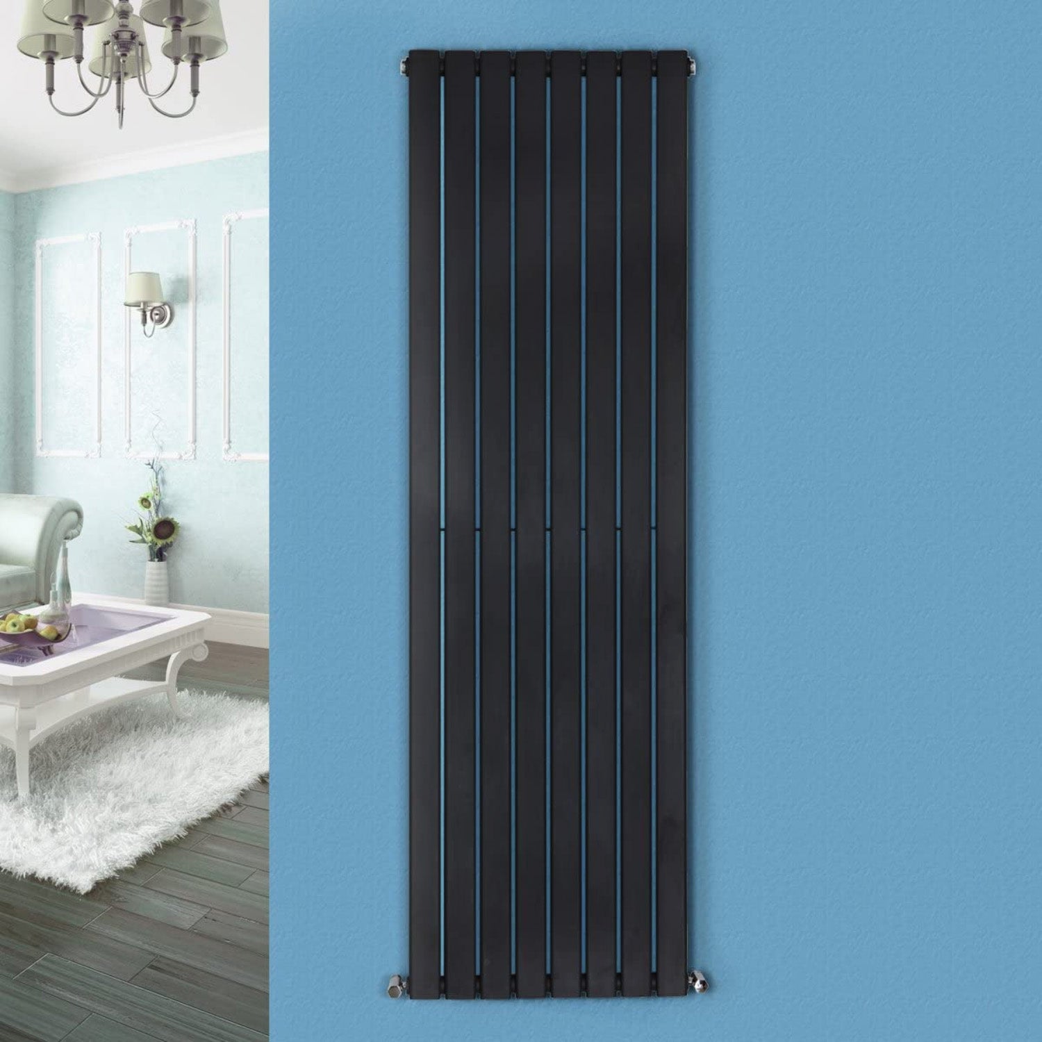 Honeywell 1800 X 546 mm Double Flat Panel Matte Black Designer Radiator