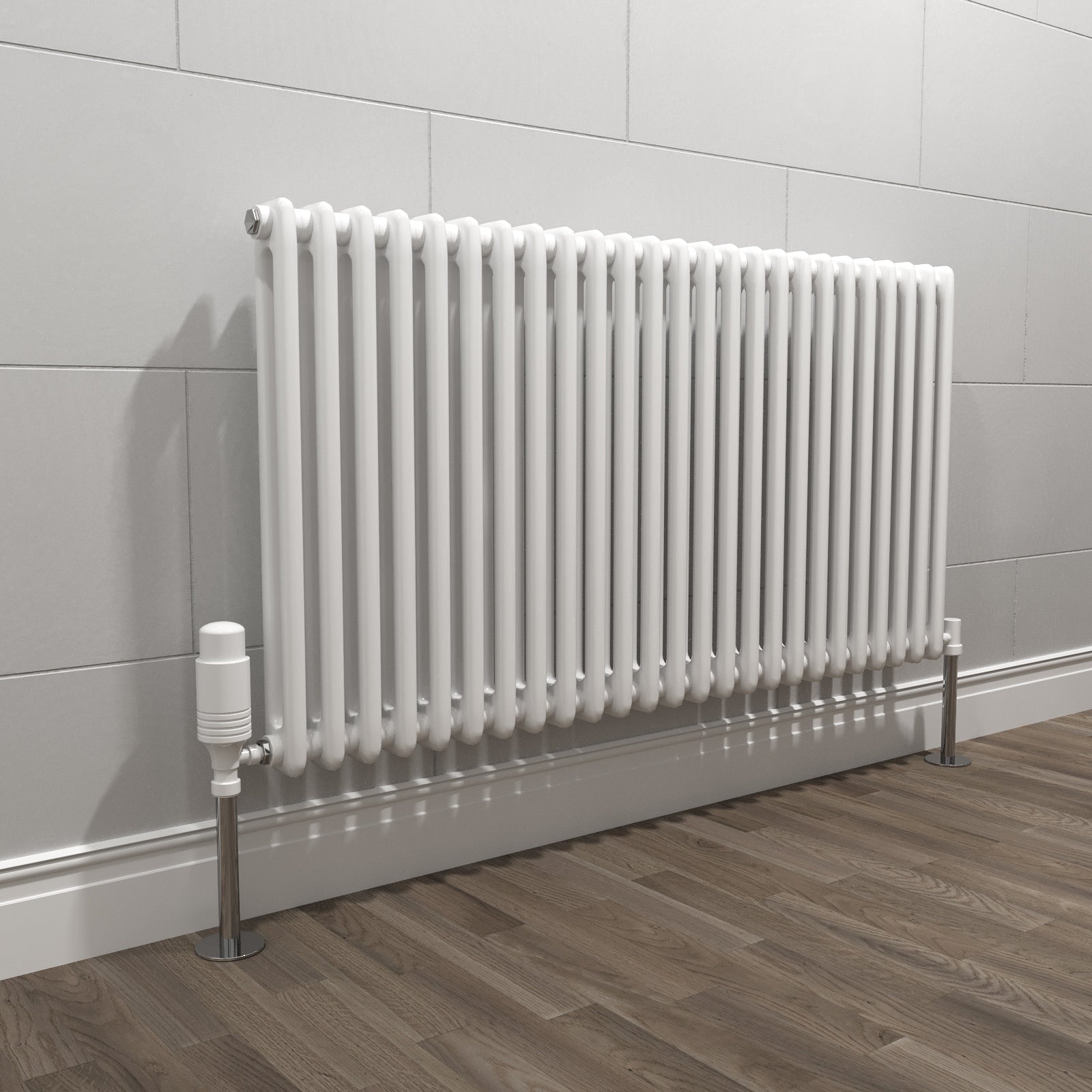 Traditional Radiator 600 X 1145 mm Horizontal Double Column White